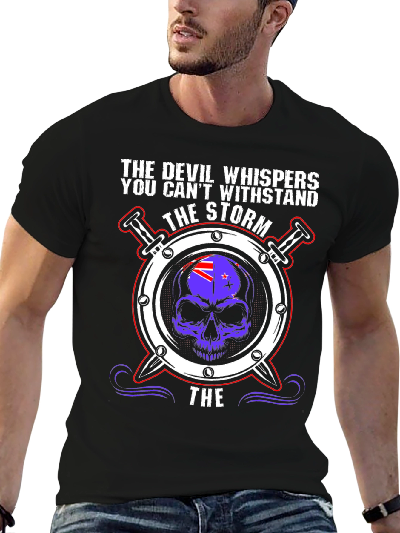 The Devil Whispers T-Shirt: Storm Design
