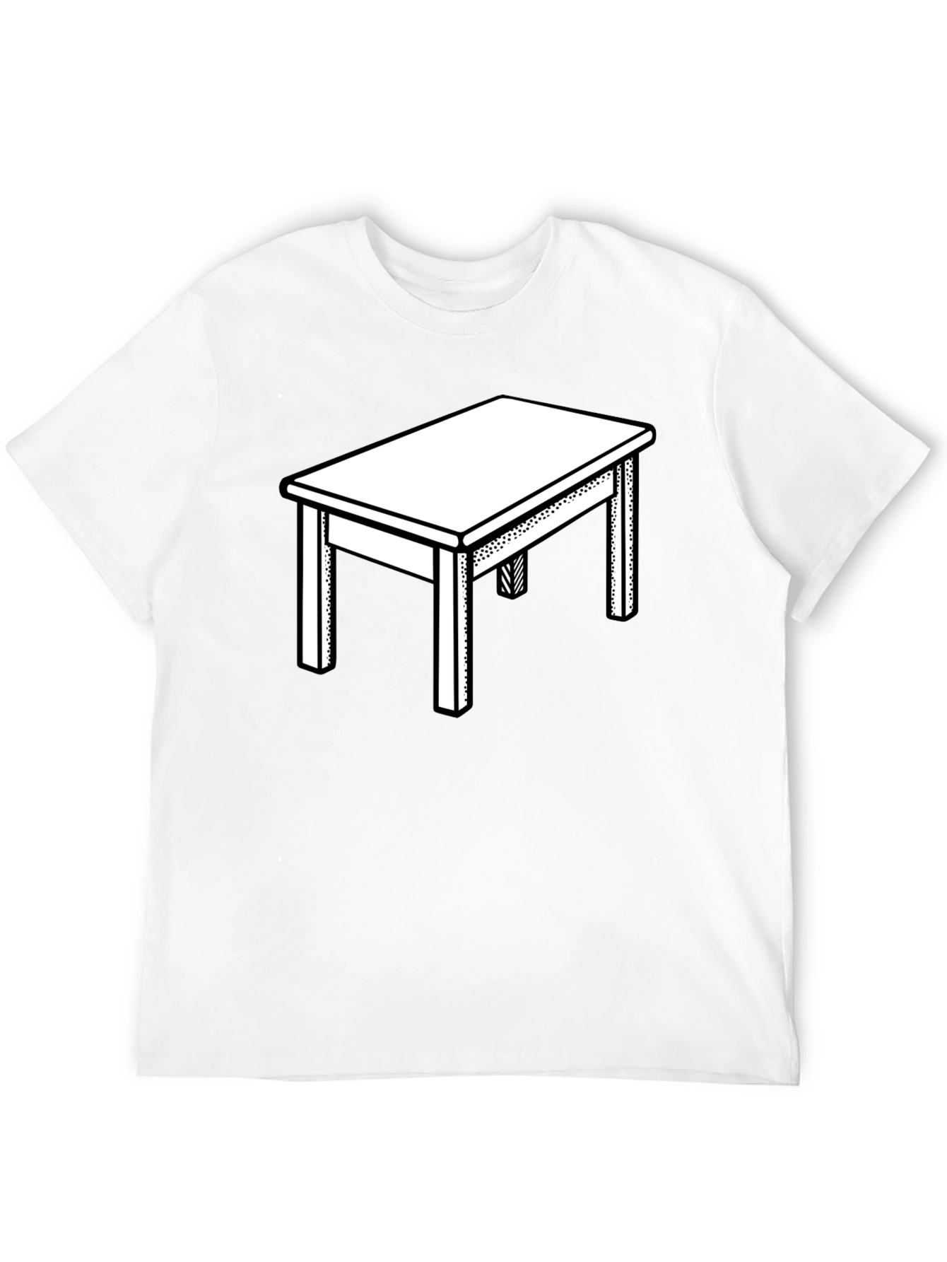 Table Graphic T-Shirt - Modern Black Tee
