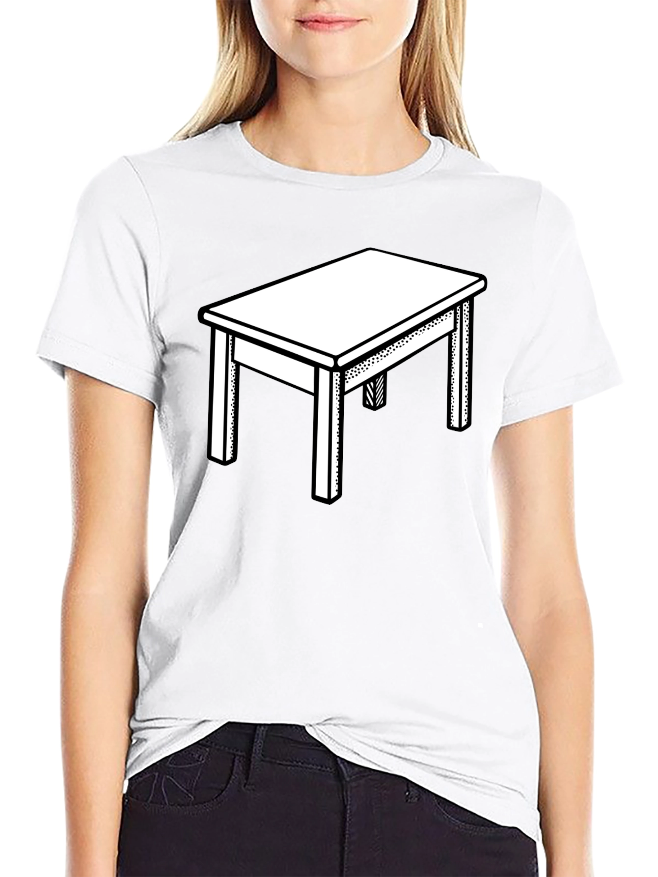 Table Graphic T-Shirt - Modern Black Tee