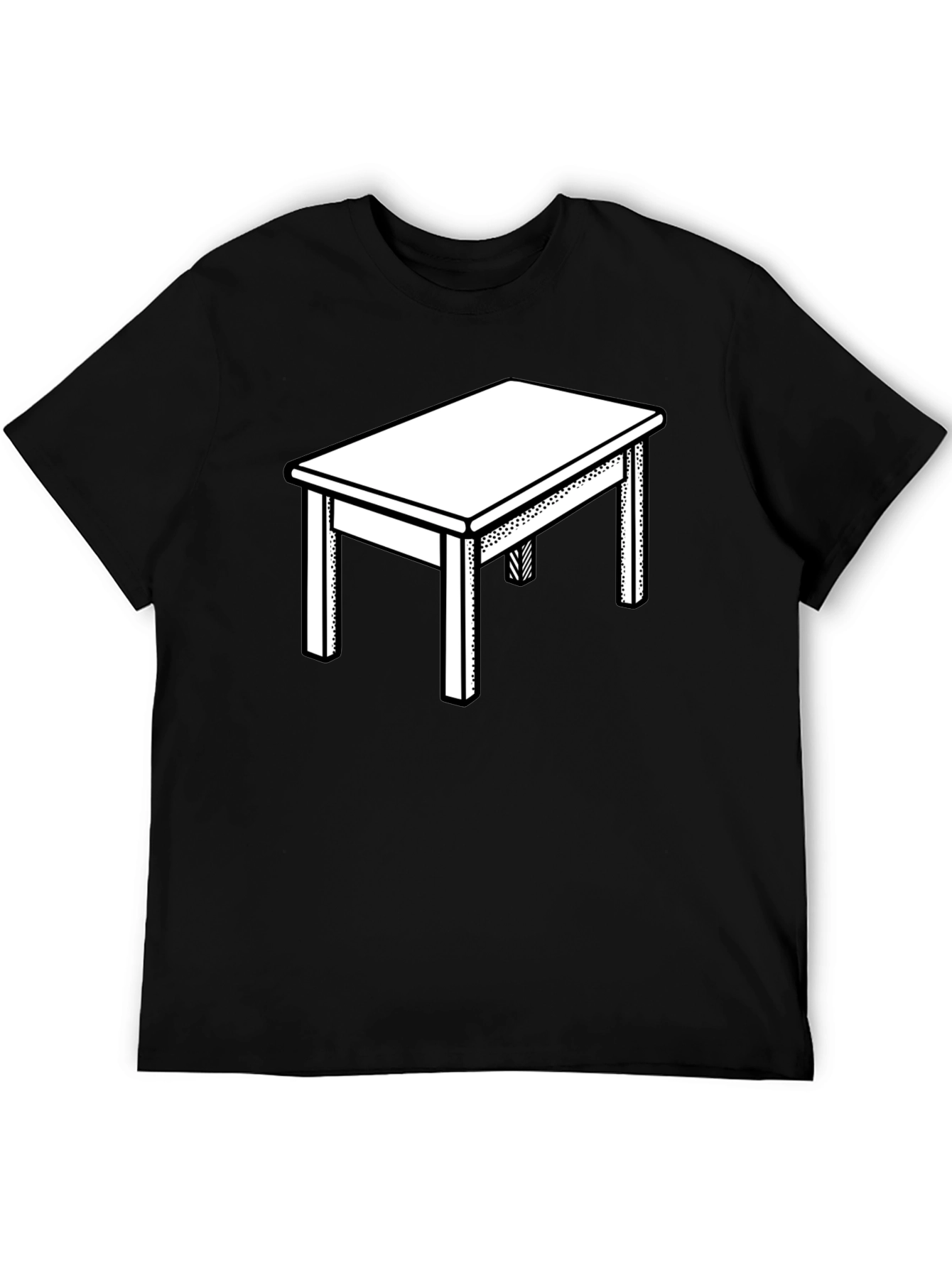 Table Graphic T-Shirt - Modern Black Tee