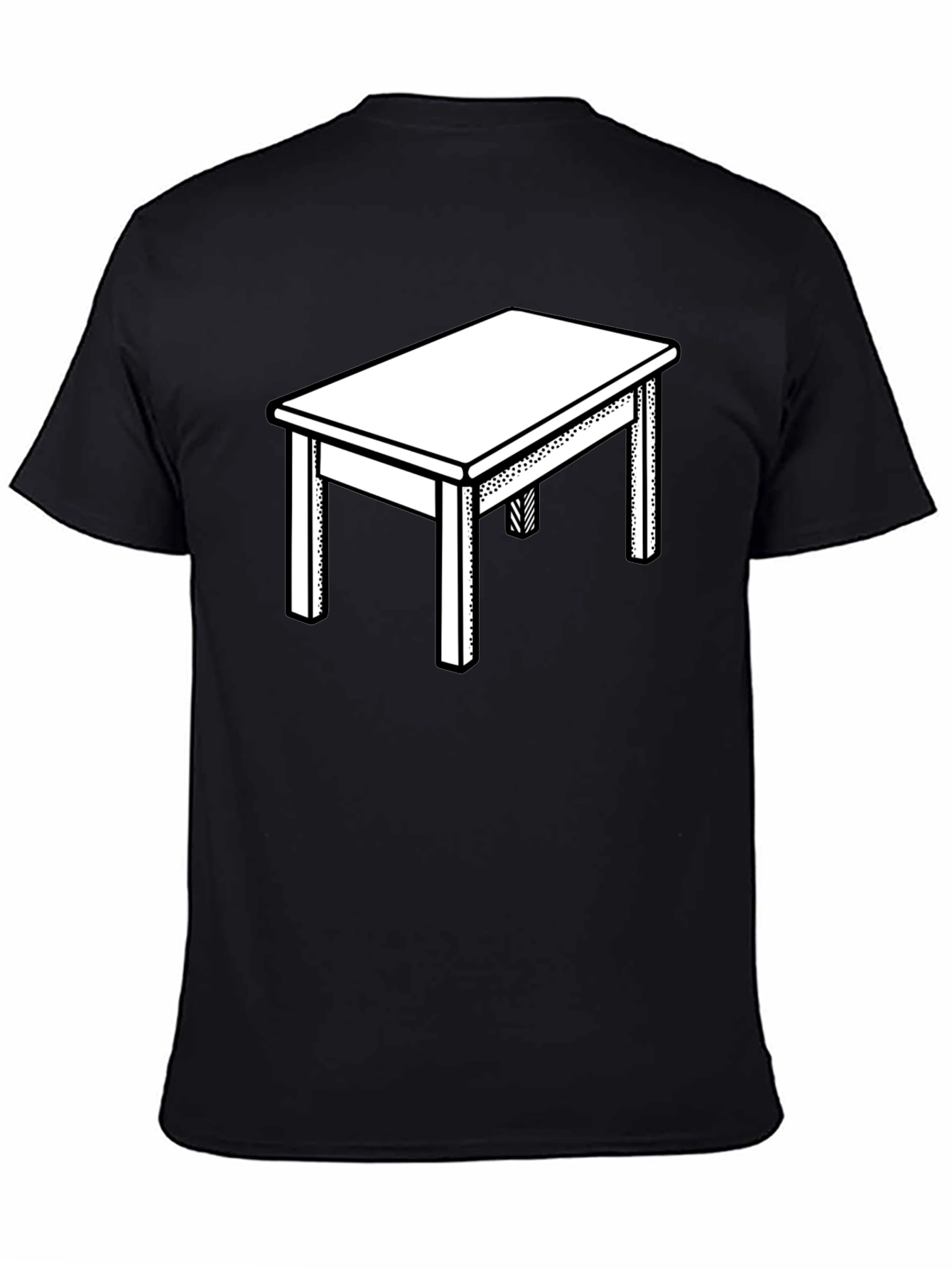 Table Graphic T-Shirt - Modern Black Tee
