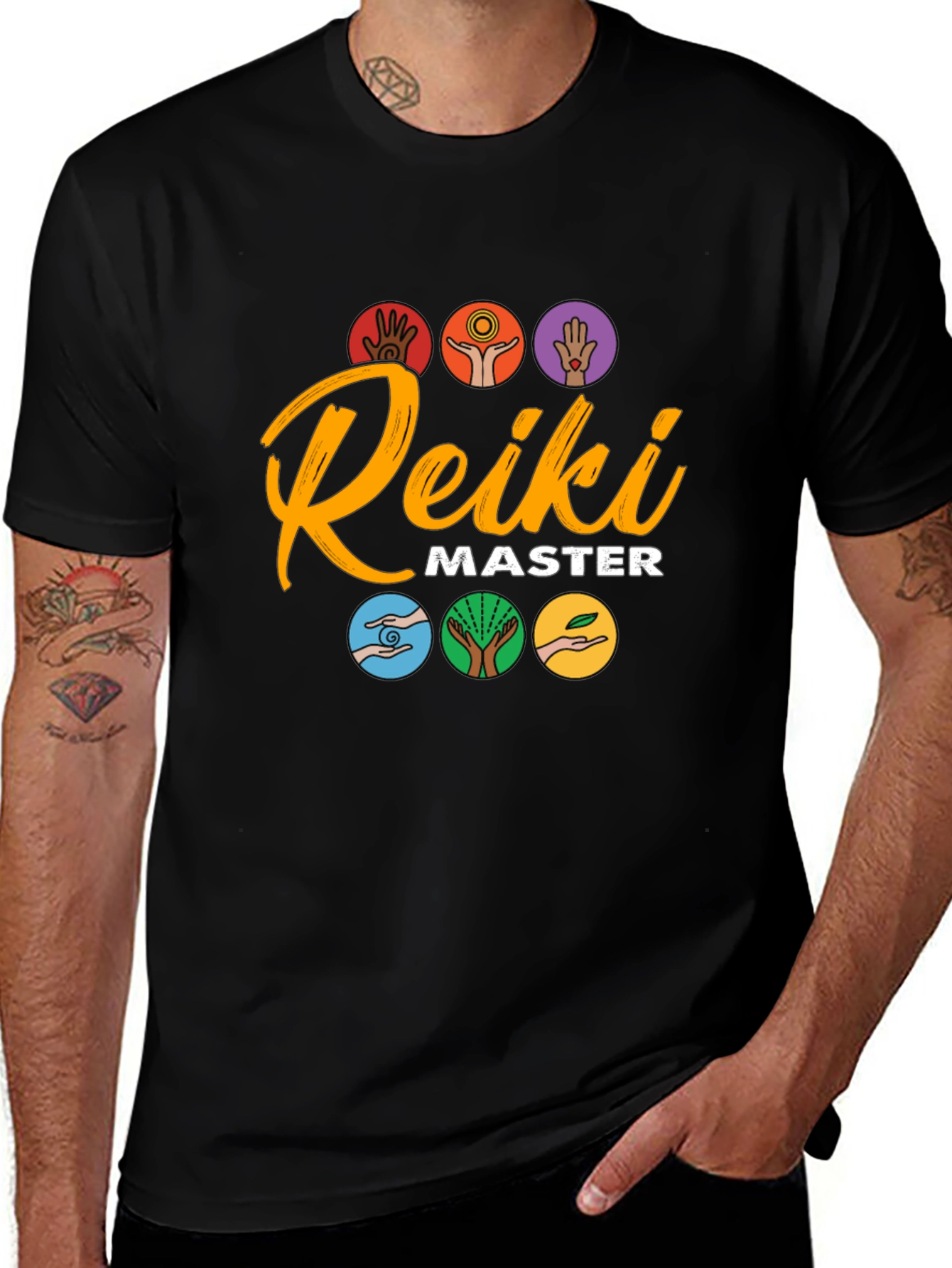 Reiki Master Graphic T-Shirt - Spiritual Healing Design