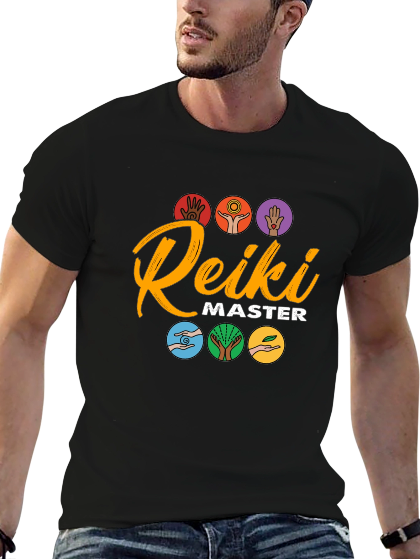 Reiki Master Graphic T-Shirt - Spiritual Healing Design
