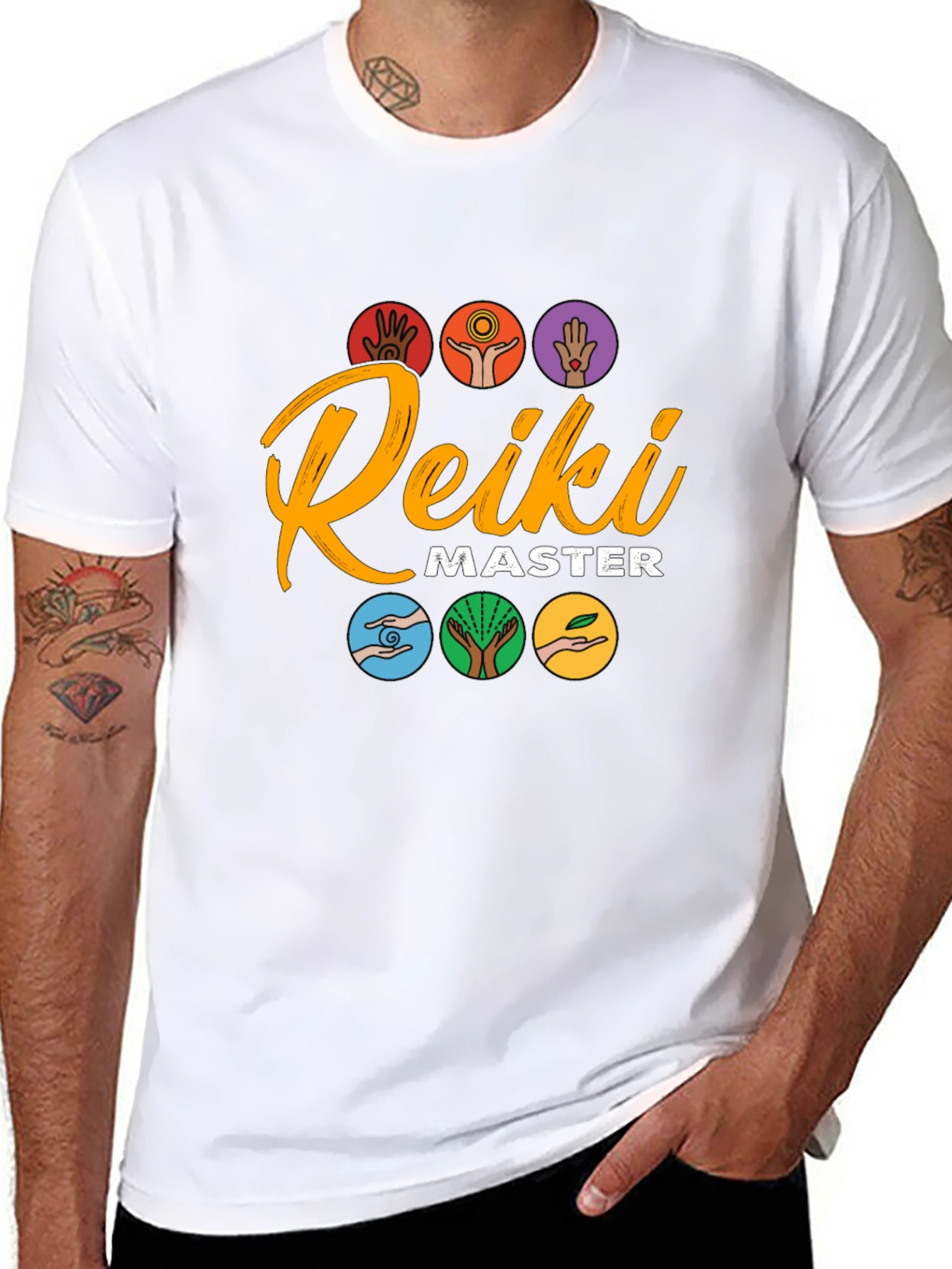 Reiki Master Graphic T-Shirt - Spiritual Healing Design