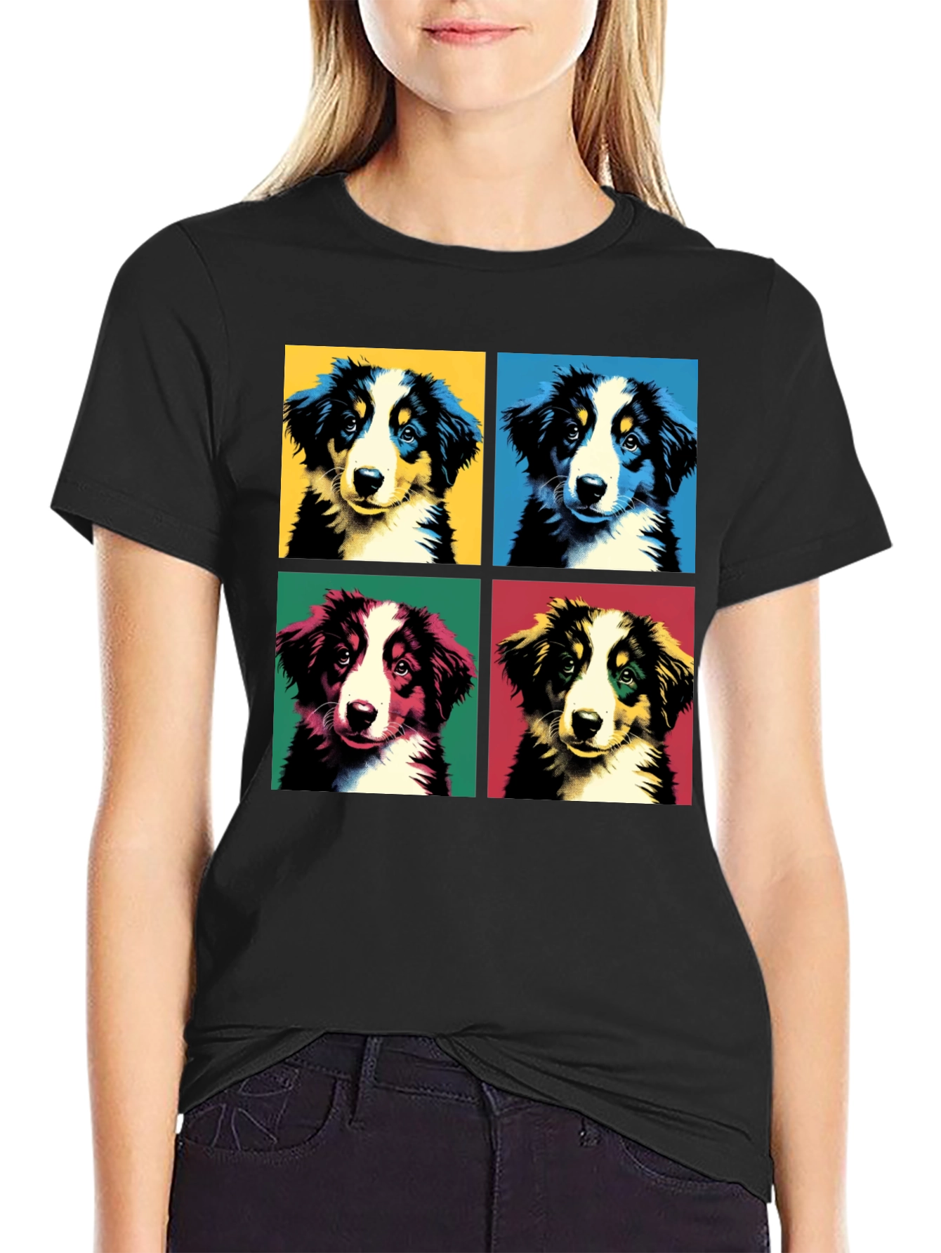 Pop Art Puppy T-Shirt - Graphic Dog Tee