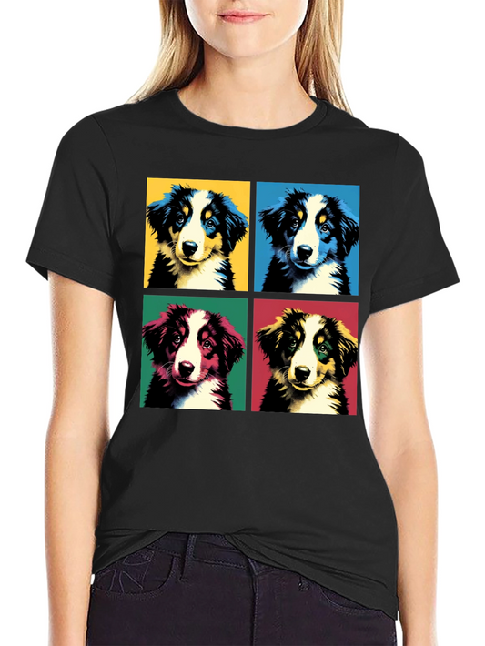 Pop Art Puppy T-Shirt - Graphic Dog Tee