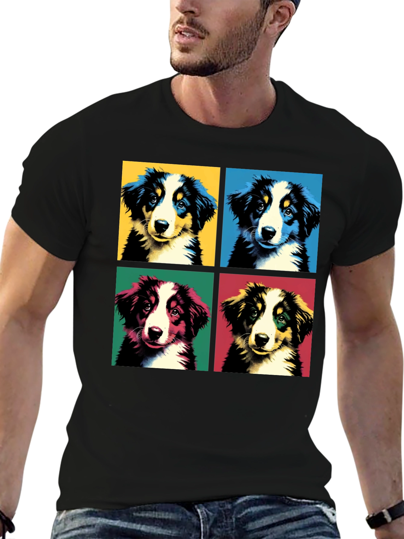 Pop Art Puppy T-Shirt - Graphic Dog Tee