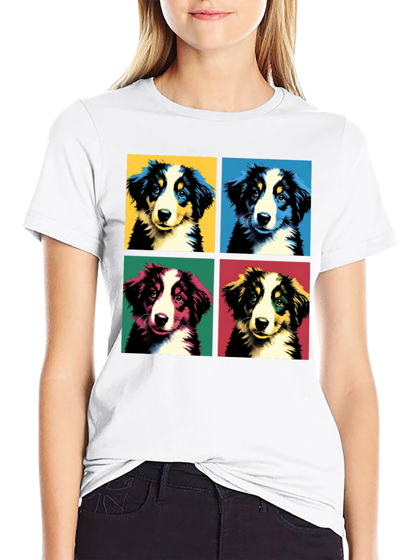Pop Art Puppy T-Shirt - Graphic Dog Tee