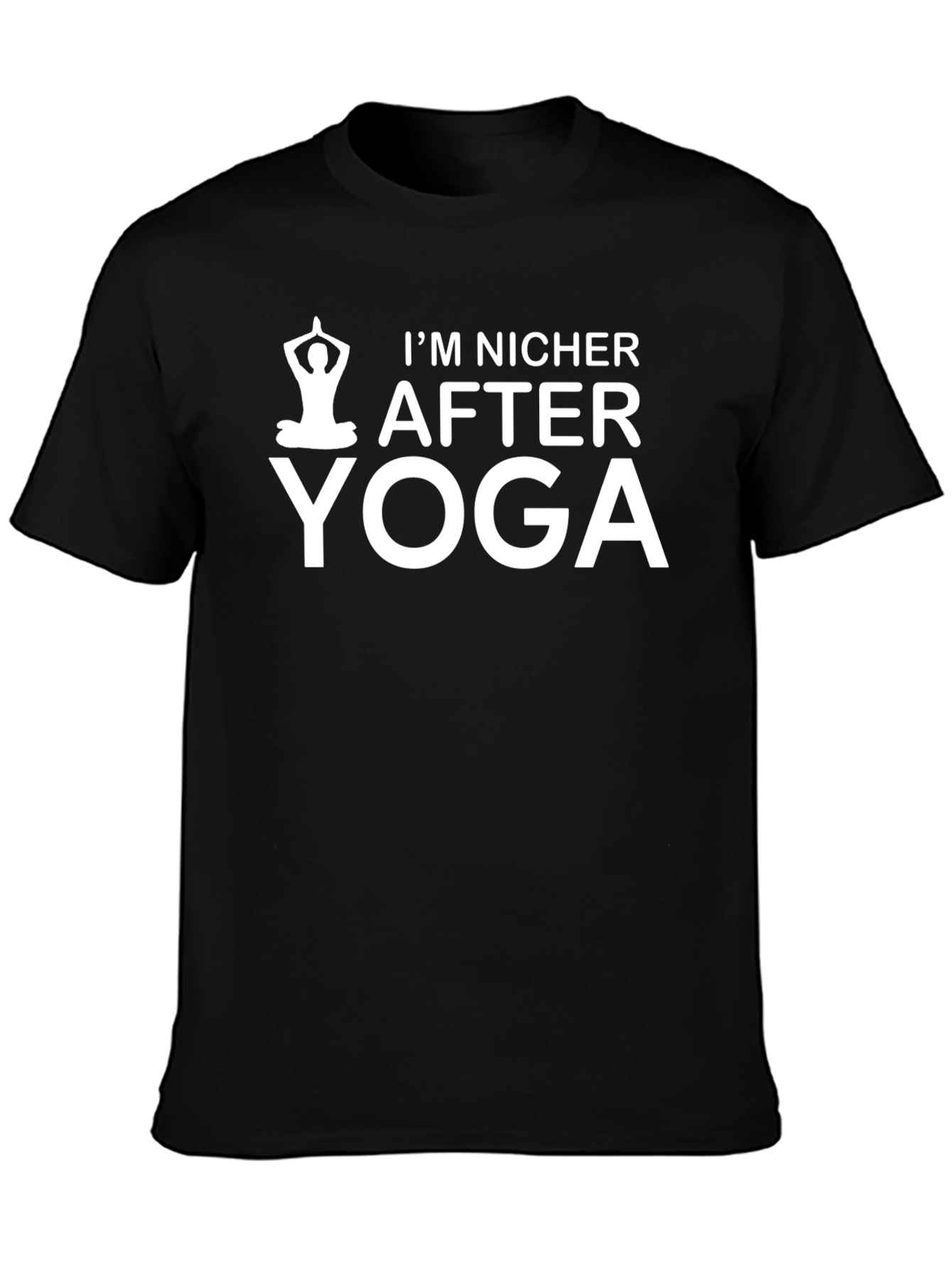 Im Nicer After Yoga Black Graphic Tee