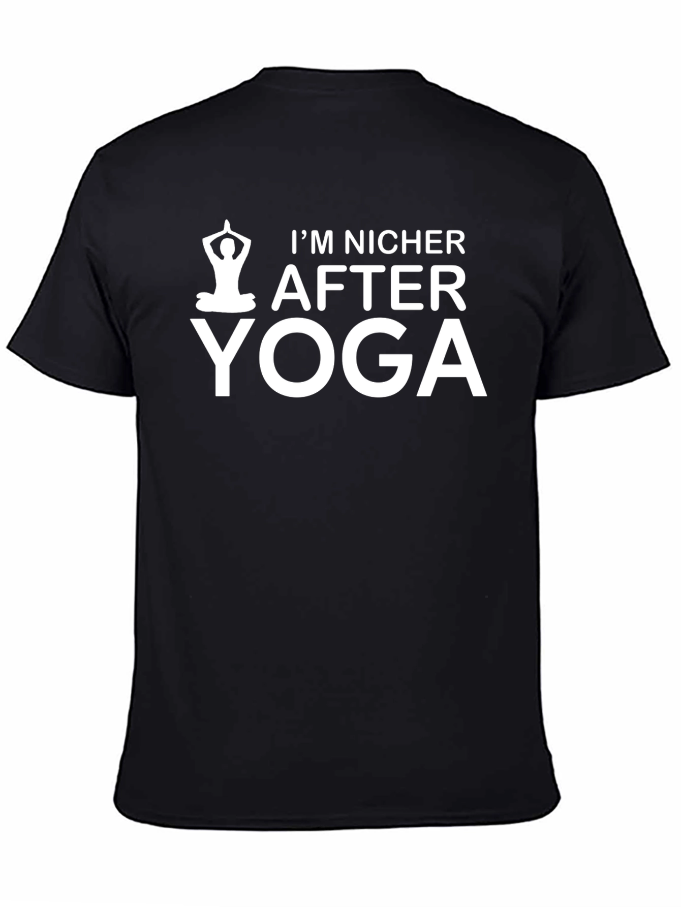 Im Nicer After Yoga Black Graphic Tee