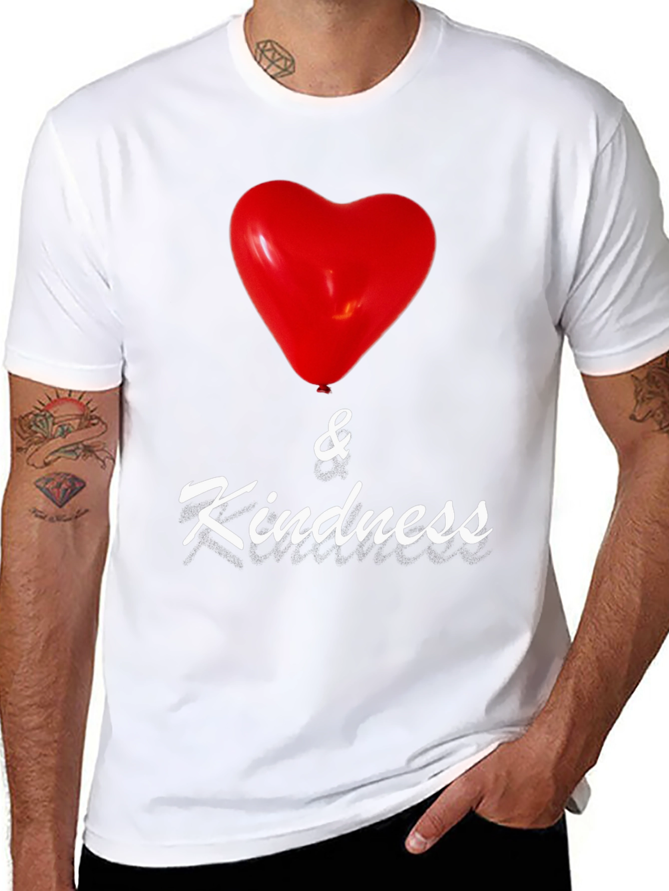 Heart & Kindness Black T-Shirt