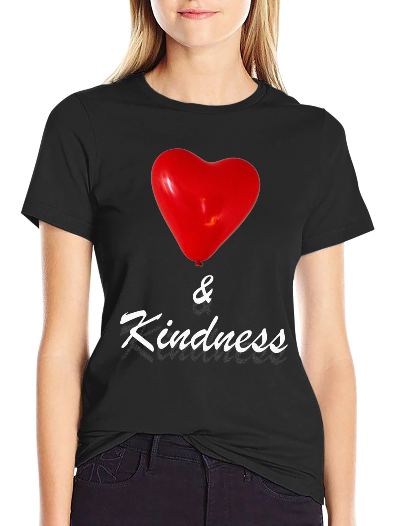 Heart & Kindness Black T-Shirt