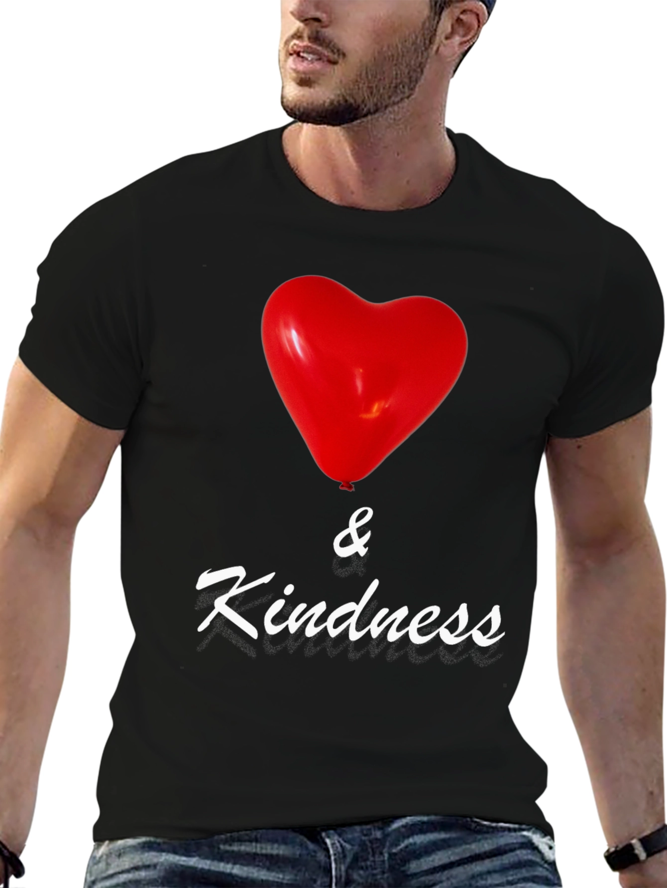 Heart & Kindness Black T-Shirt