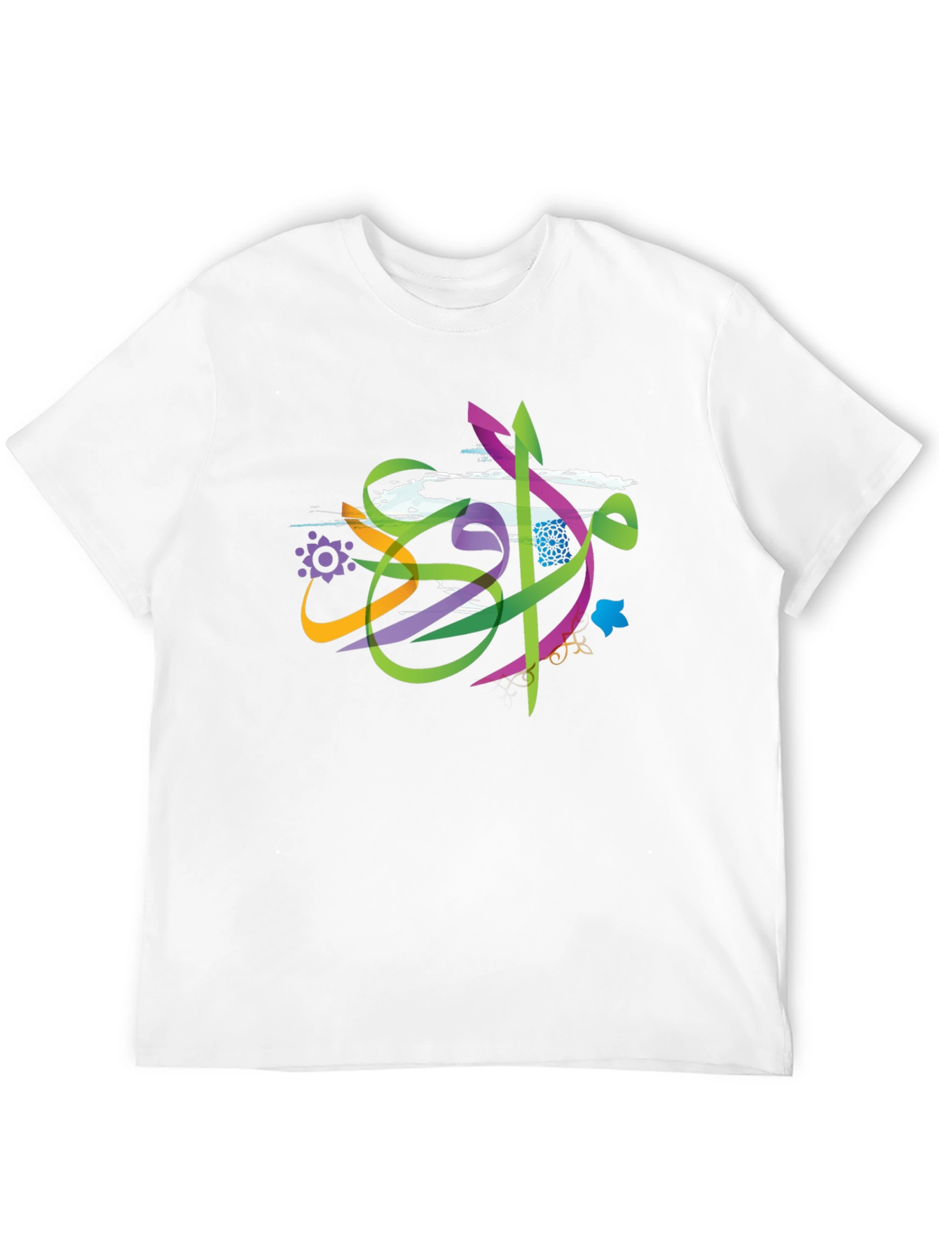 Abstract Art Graphic Print Mens Black T-Shirt