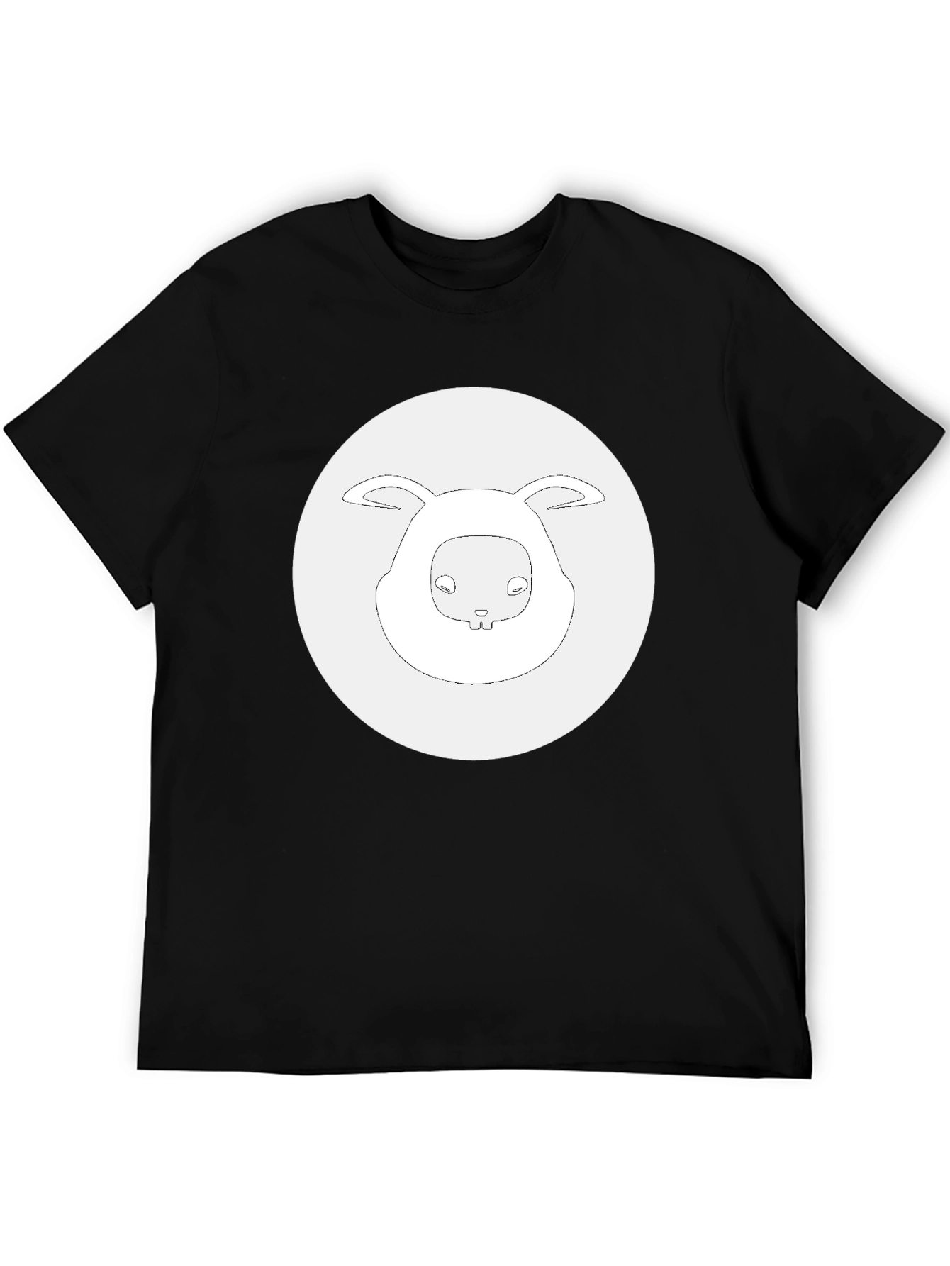 Bunny Graphic Black T-Shirt - Casual Comfort