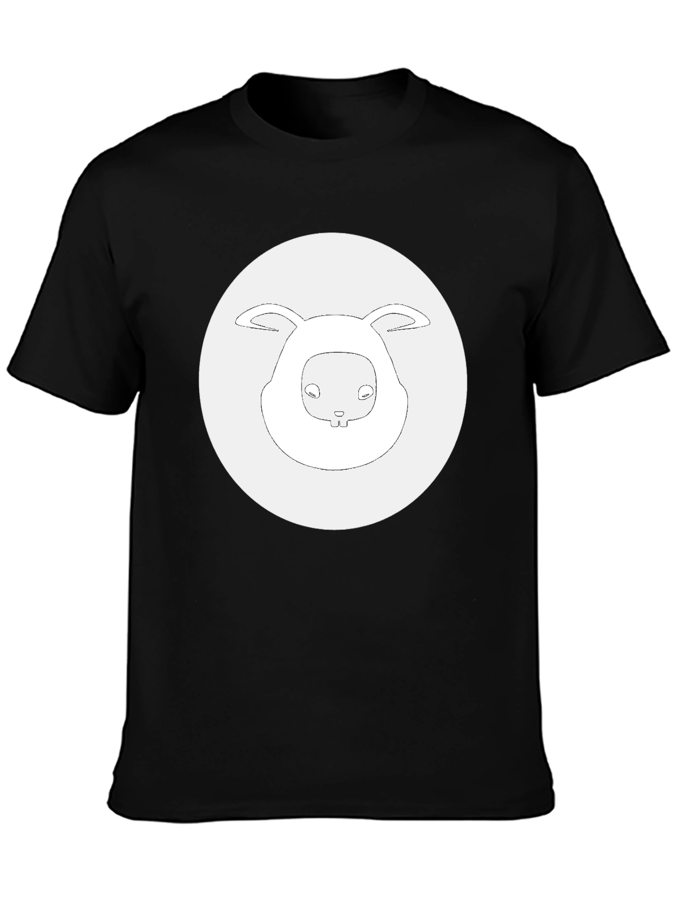Bunny Graphic Black T-Shirt - Casual Comfort