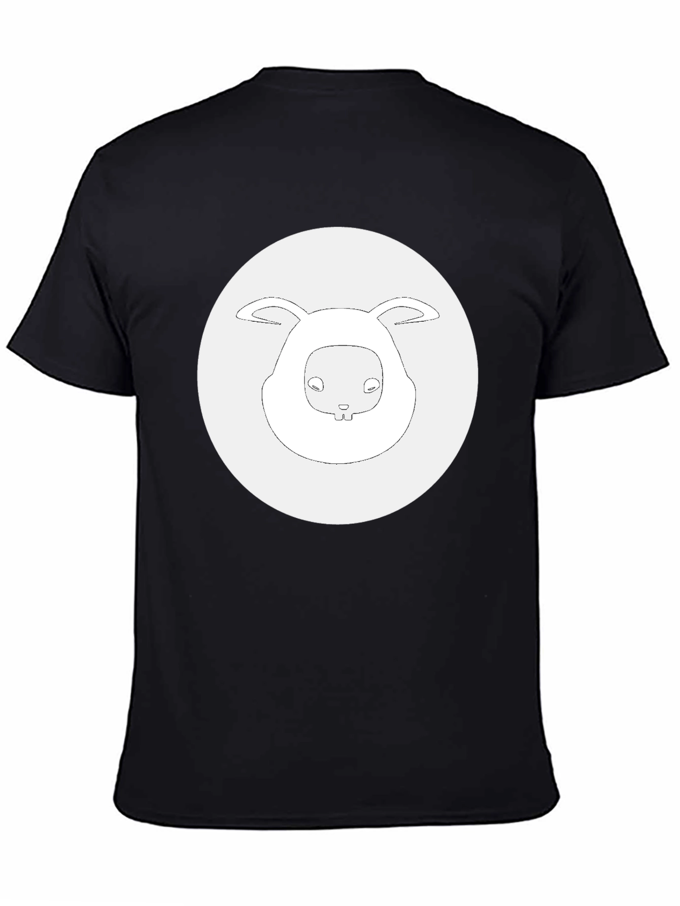 Bunny Graphic Black T-Shirt - Casual Comfort