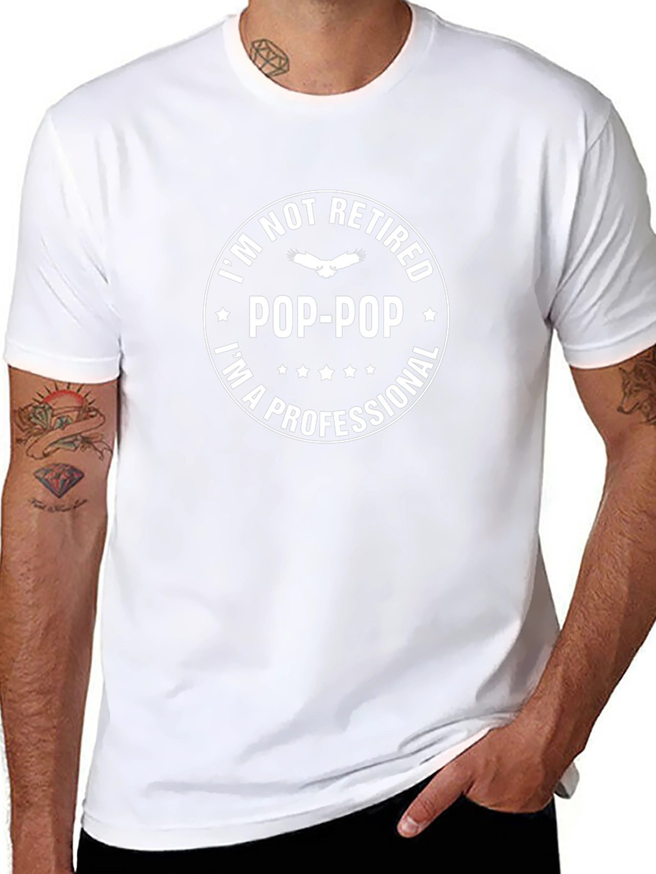 Im Not Retired Pop-Pop Black T-Shirt