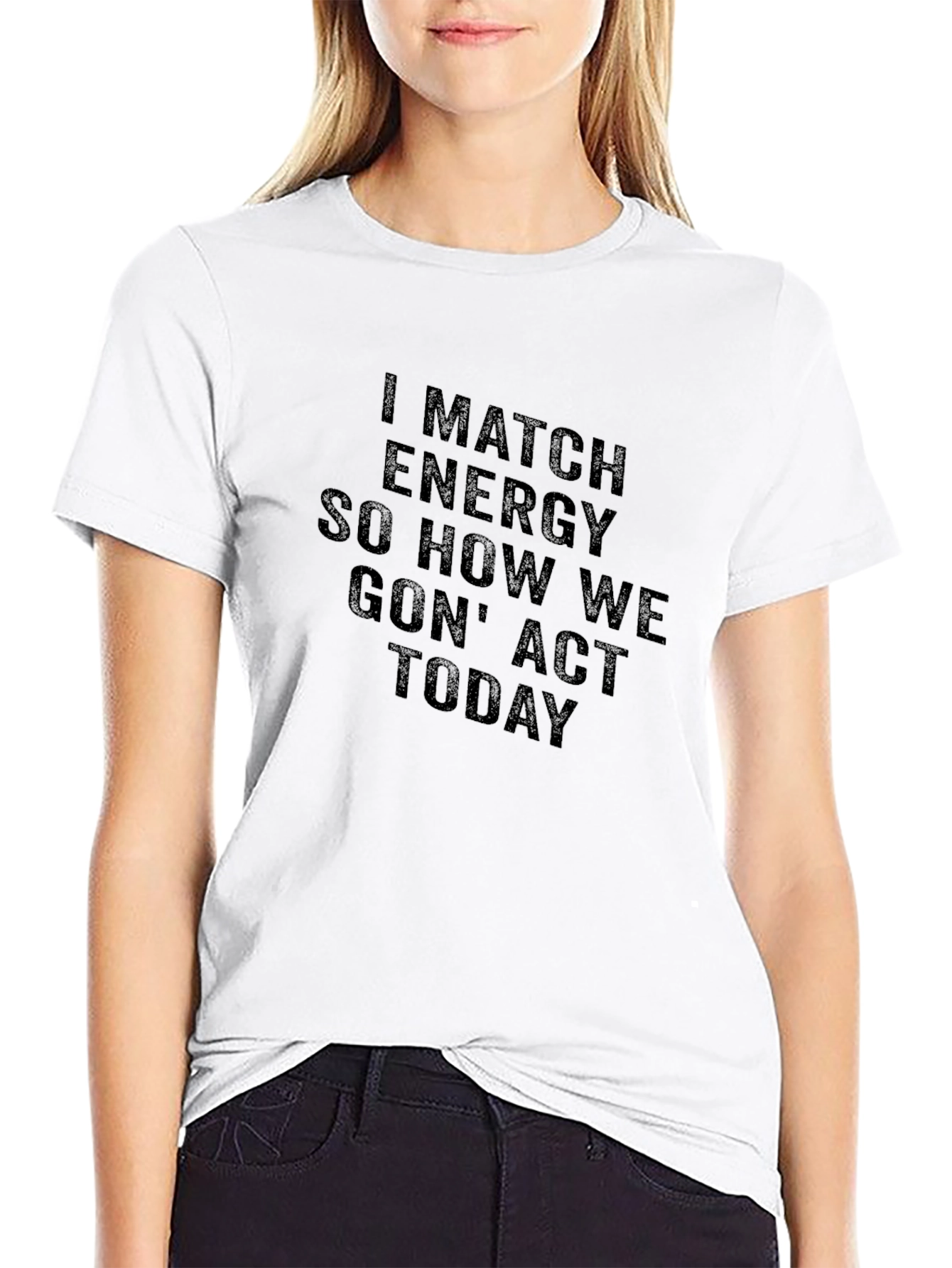 I Match Energy Black T-Shirt - Express Yourself