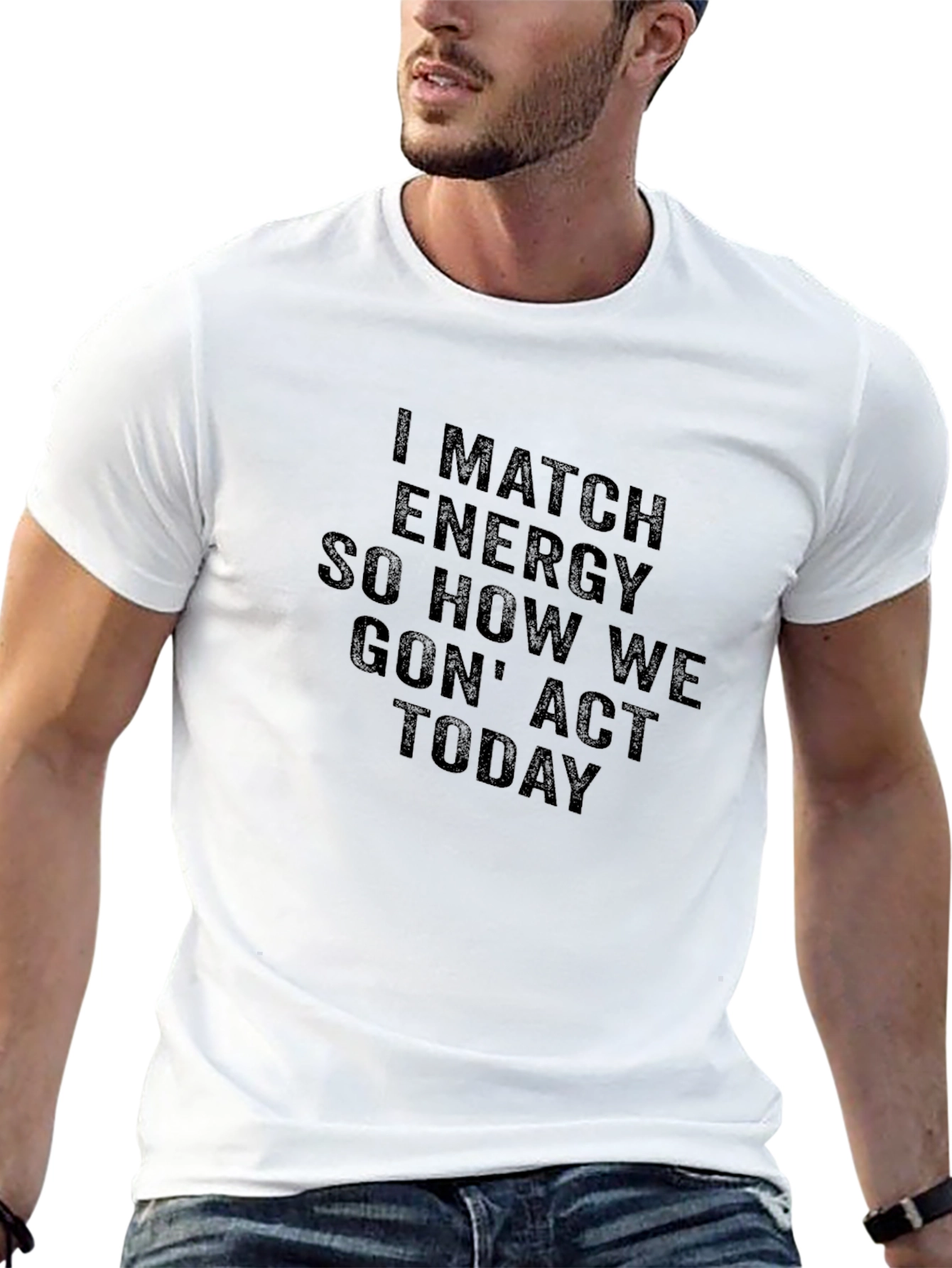 I Match Energy Black T-Shirt - Express Yourself