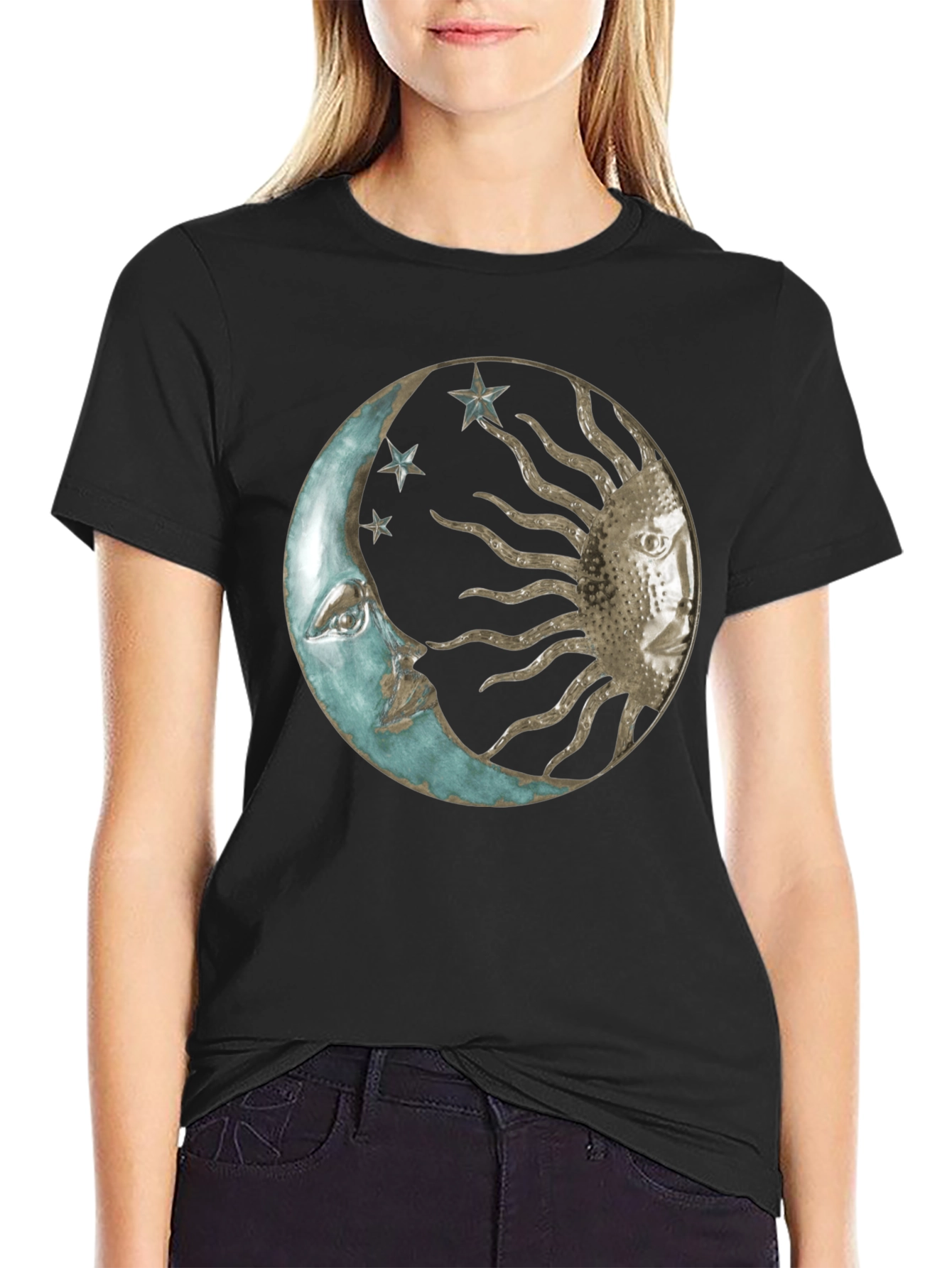 Sun and Moon Graphic Tee - Celestial Design