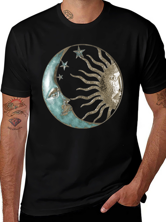 Sun and Moon Graphic Tee - Celestial Design