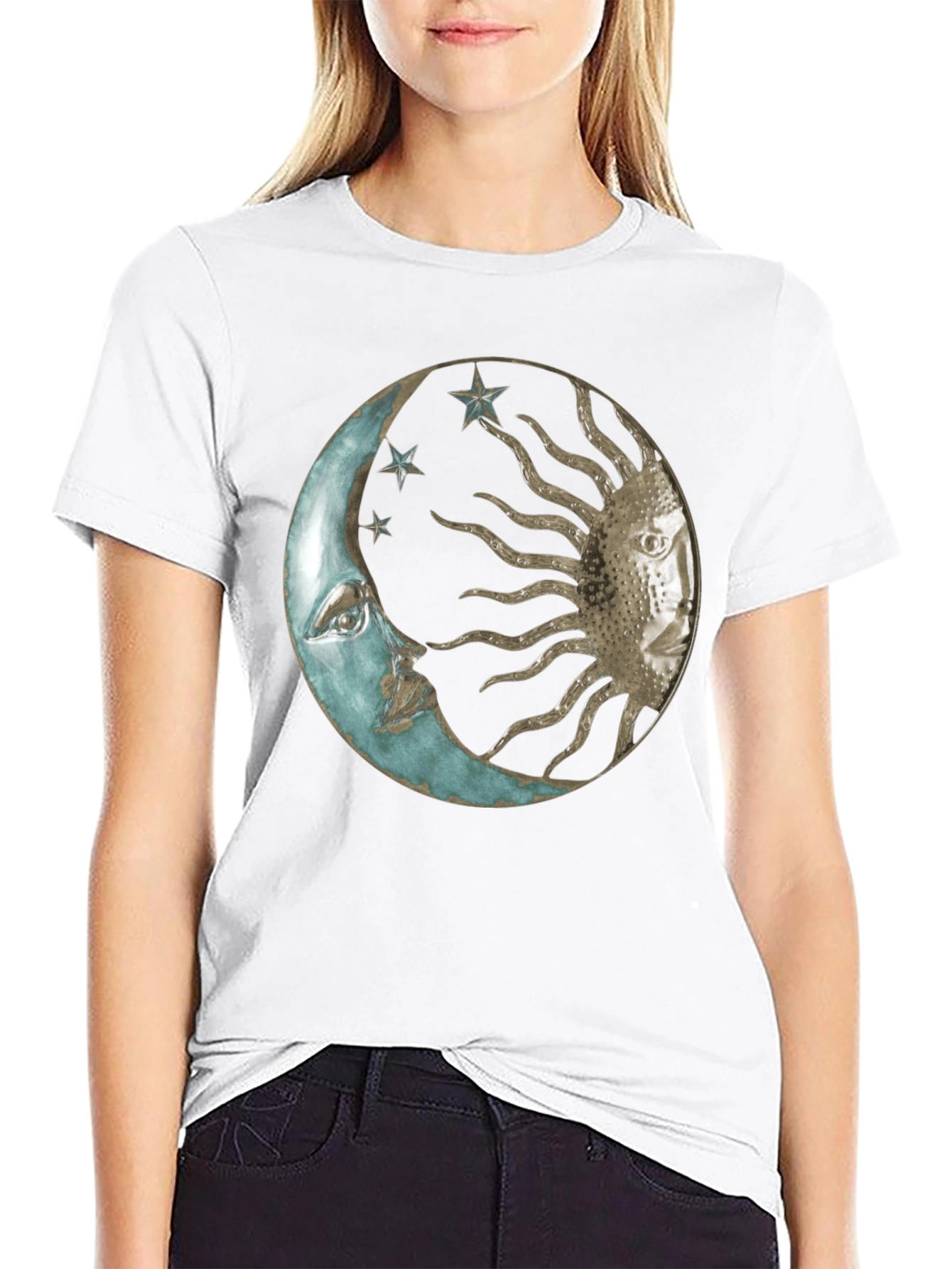 Sun and Moon Graphic Tee - Celestial Design
