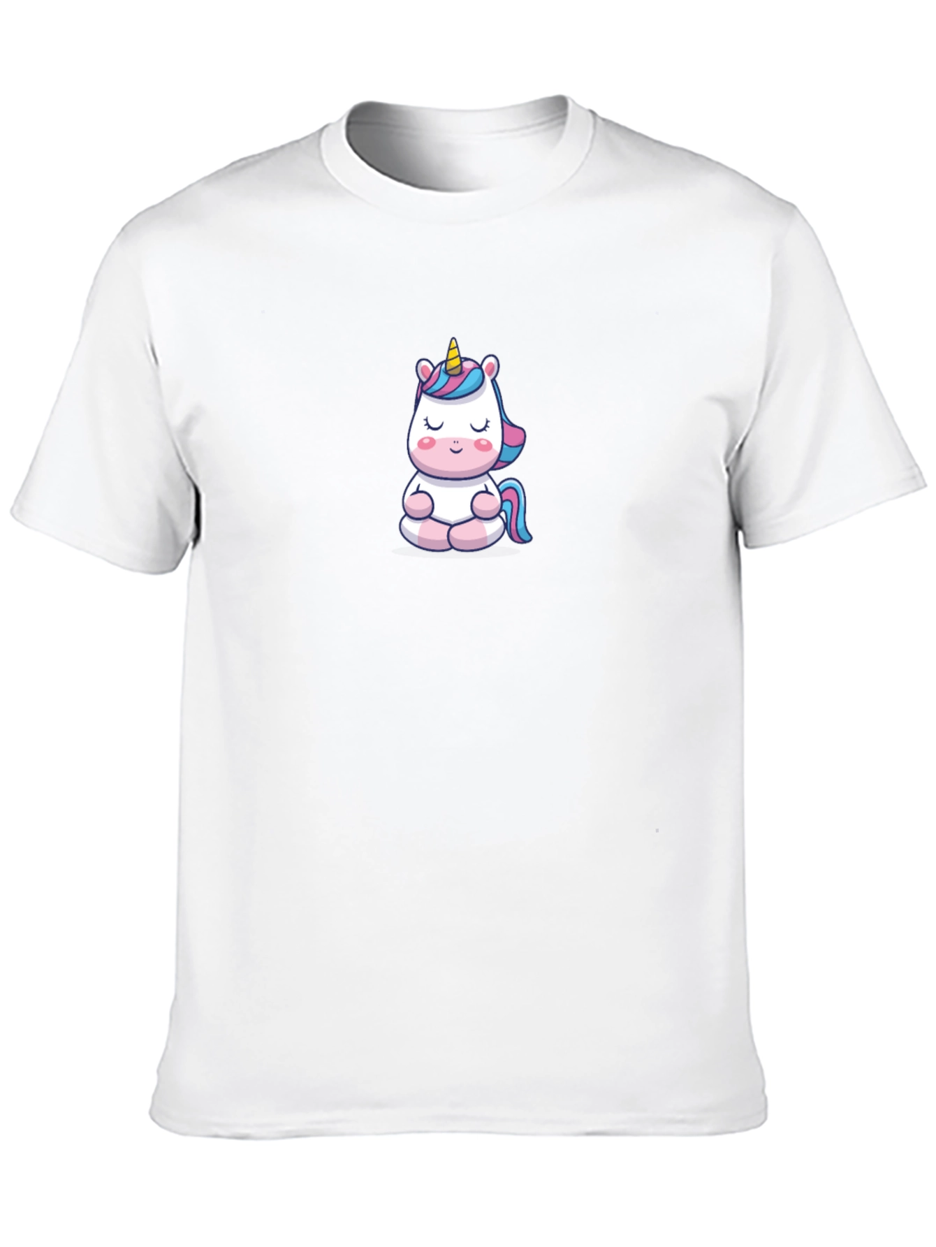Meditating Unicorn Black T-shirt