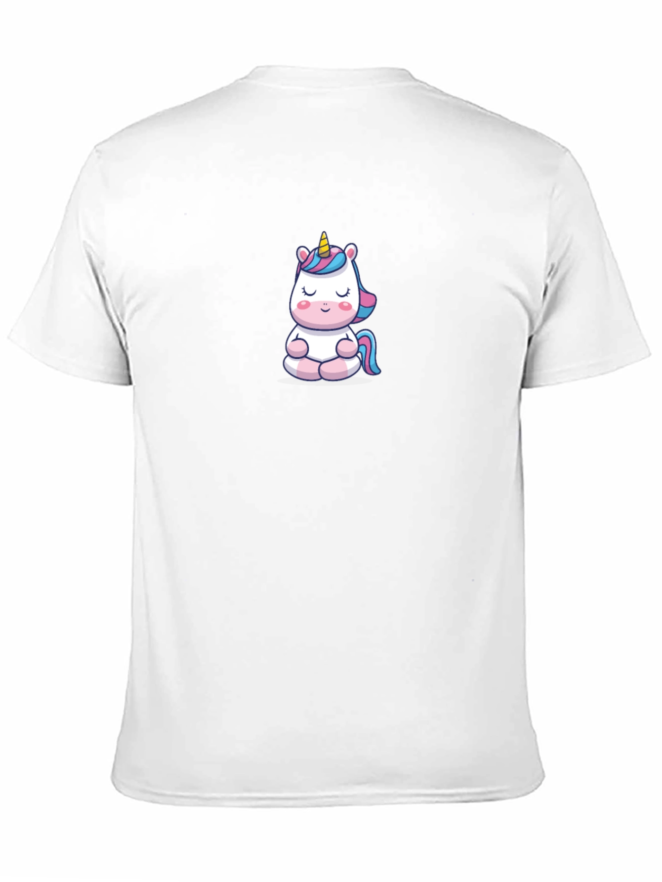 Meditating Unicorn Black T-shirt
