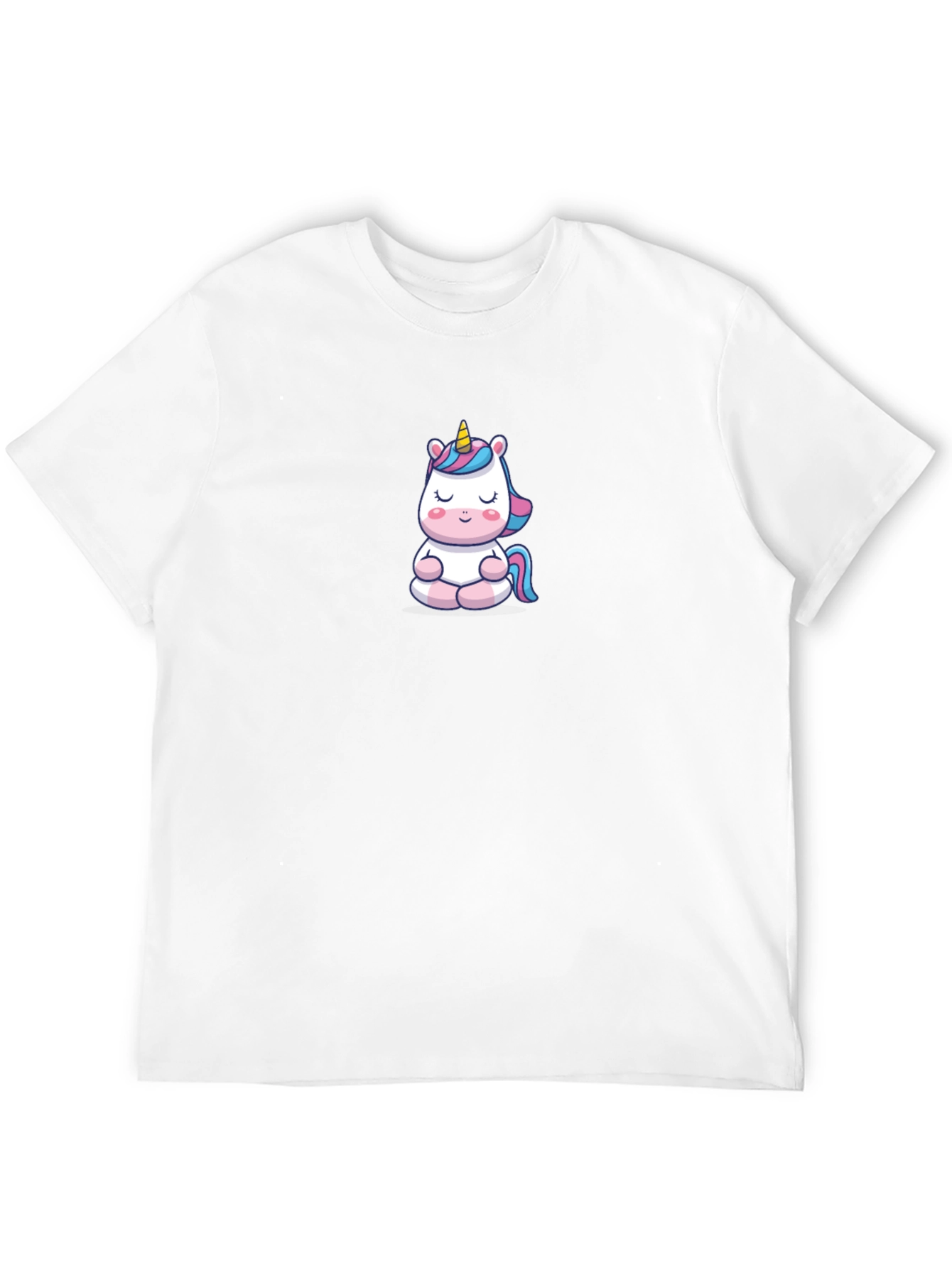 Meditating Unicorn Black T-shirt