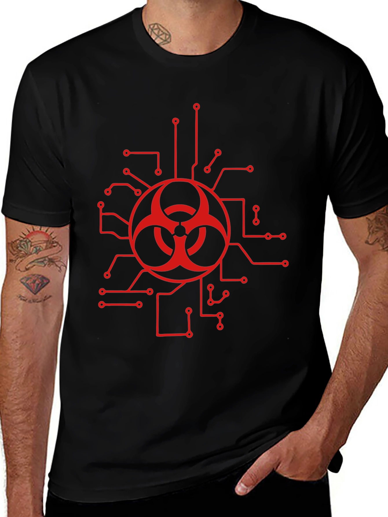 Biohazard Circuit Black T-Shirt