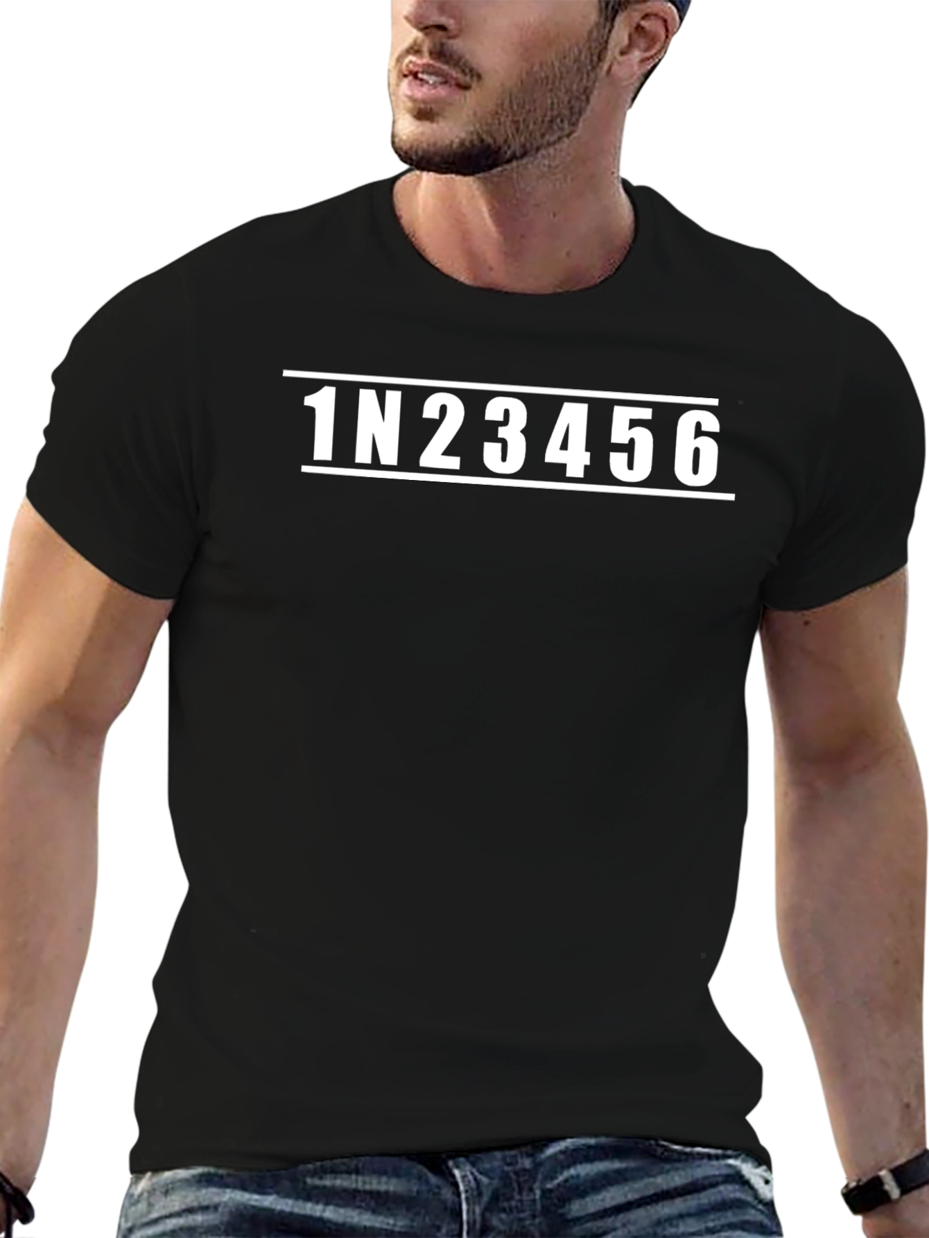 1N23456 Gear Shift Black T-Shirt