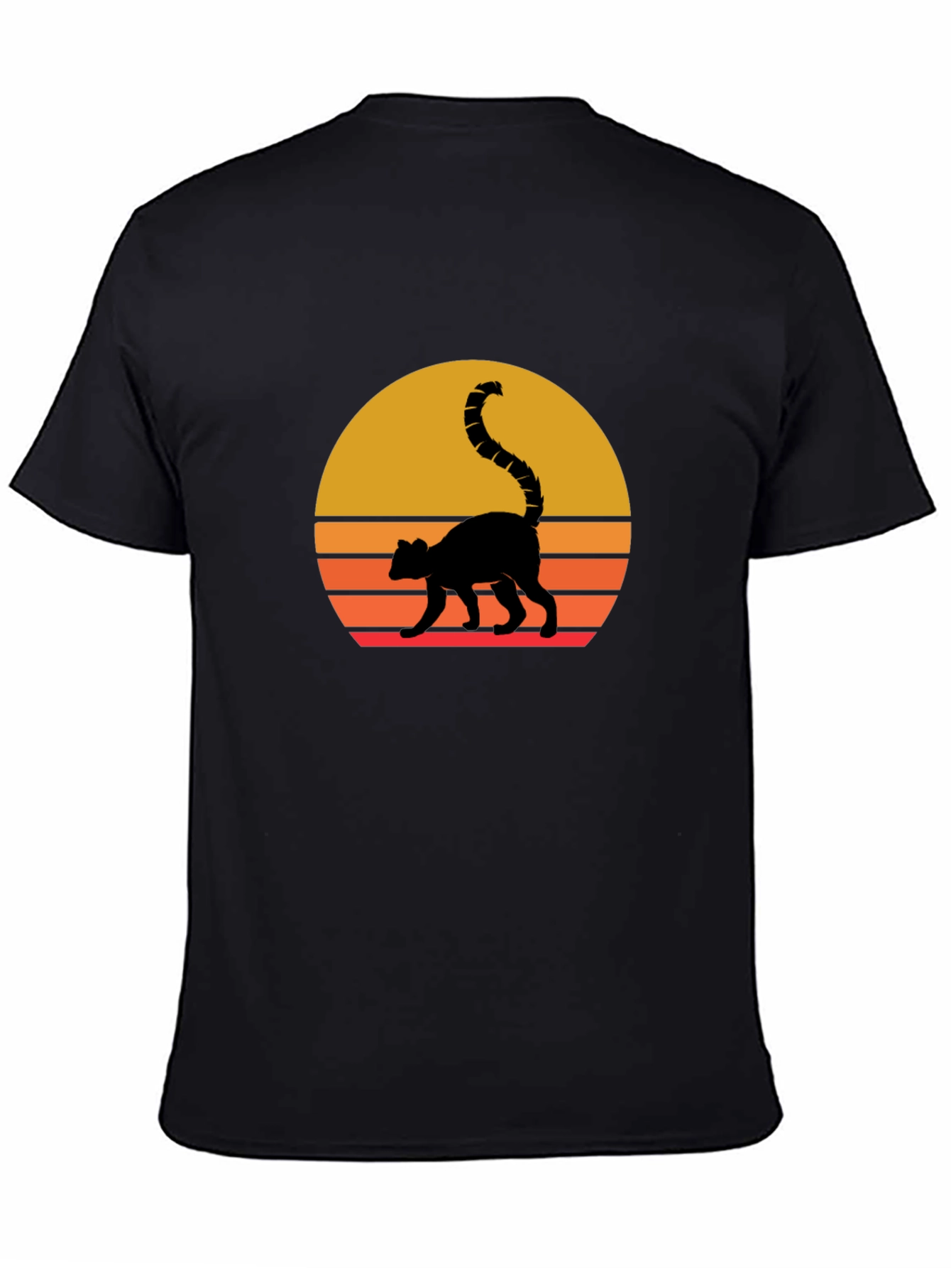 Retro Sunset Lemur Graphic T-Shirt