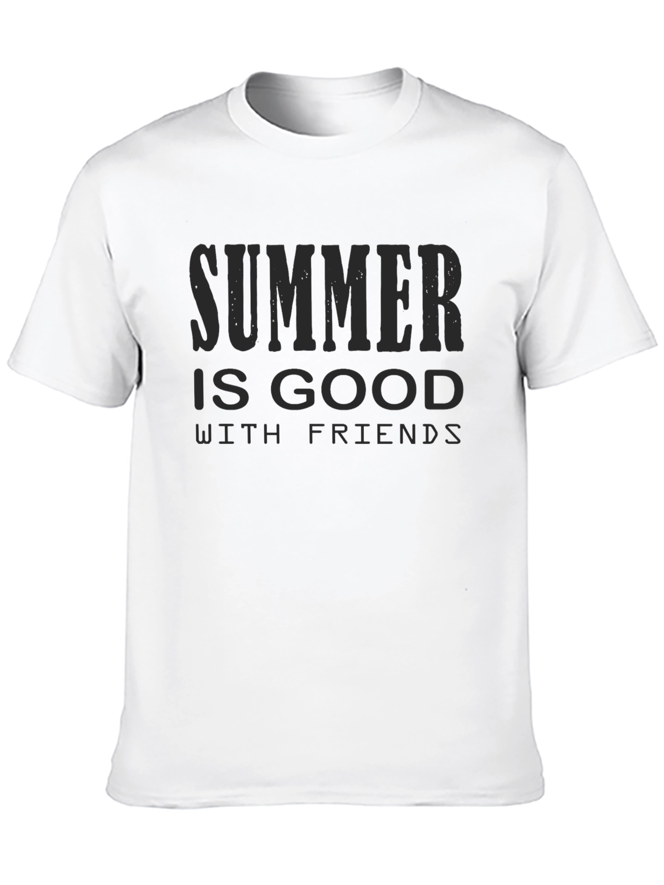 Summer is Good With Friends - Black T-Shirt