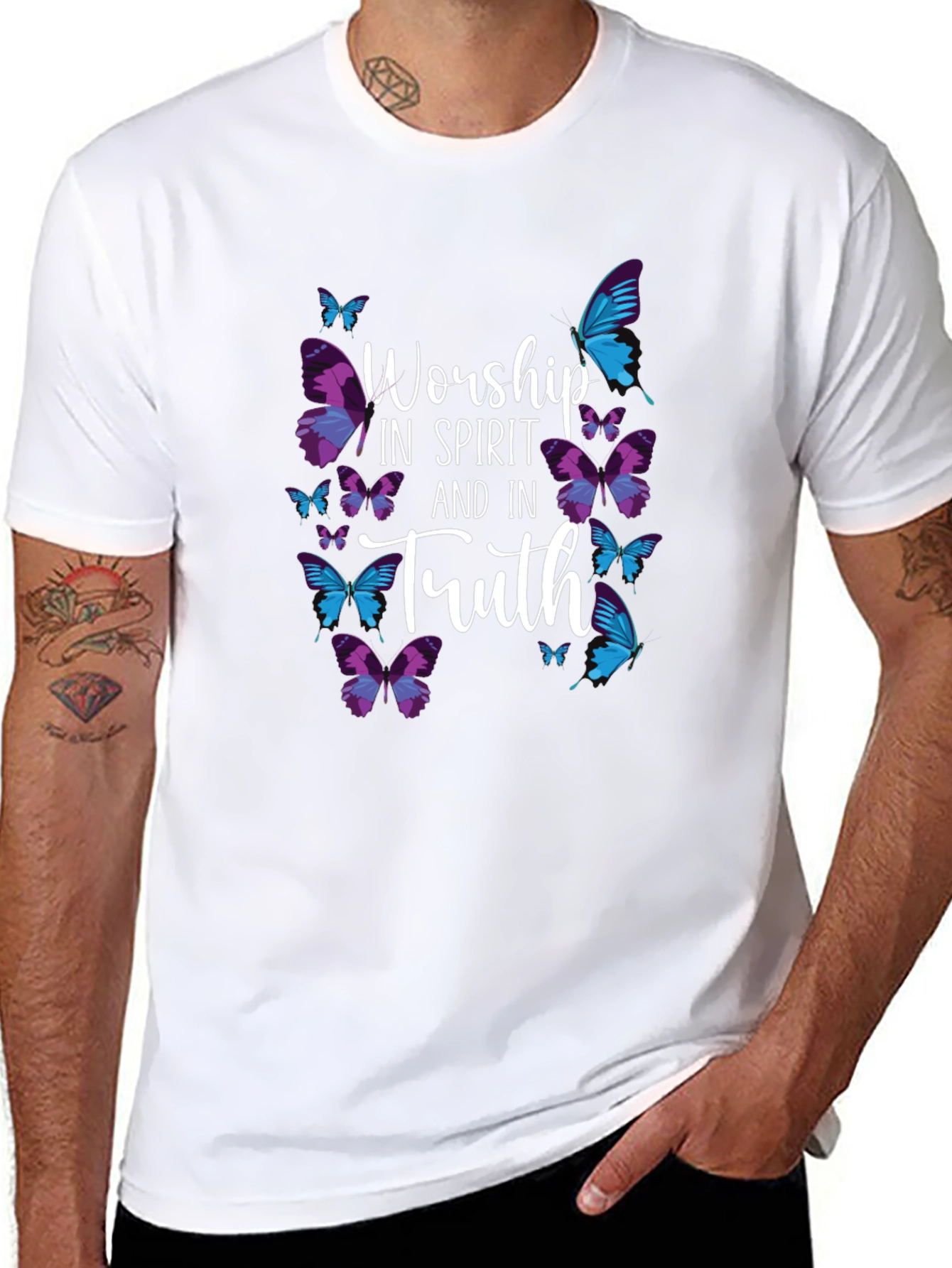Worship in Spirit and Truth Butterfly T-Shirt