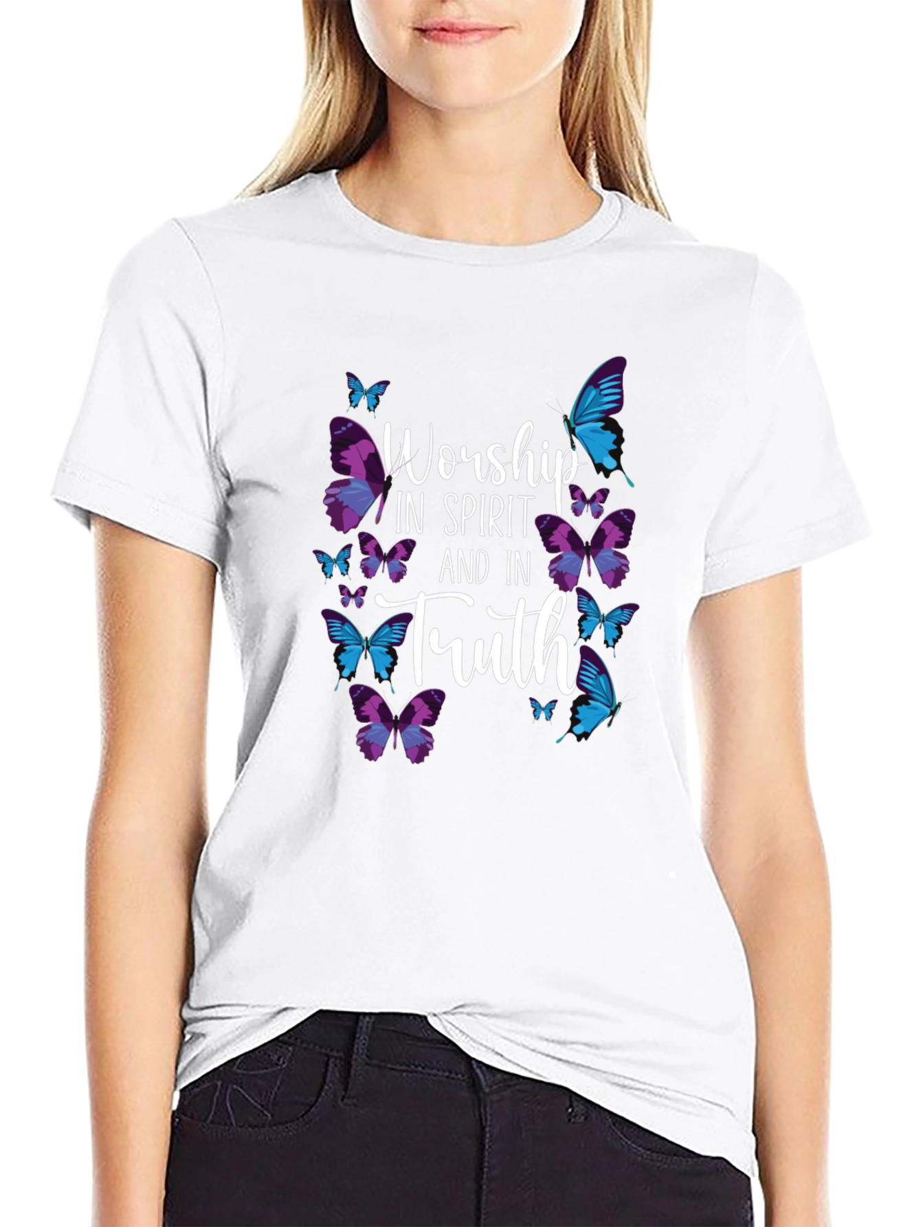 Worship in Spirit and Truth Butterfly T-Shirt