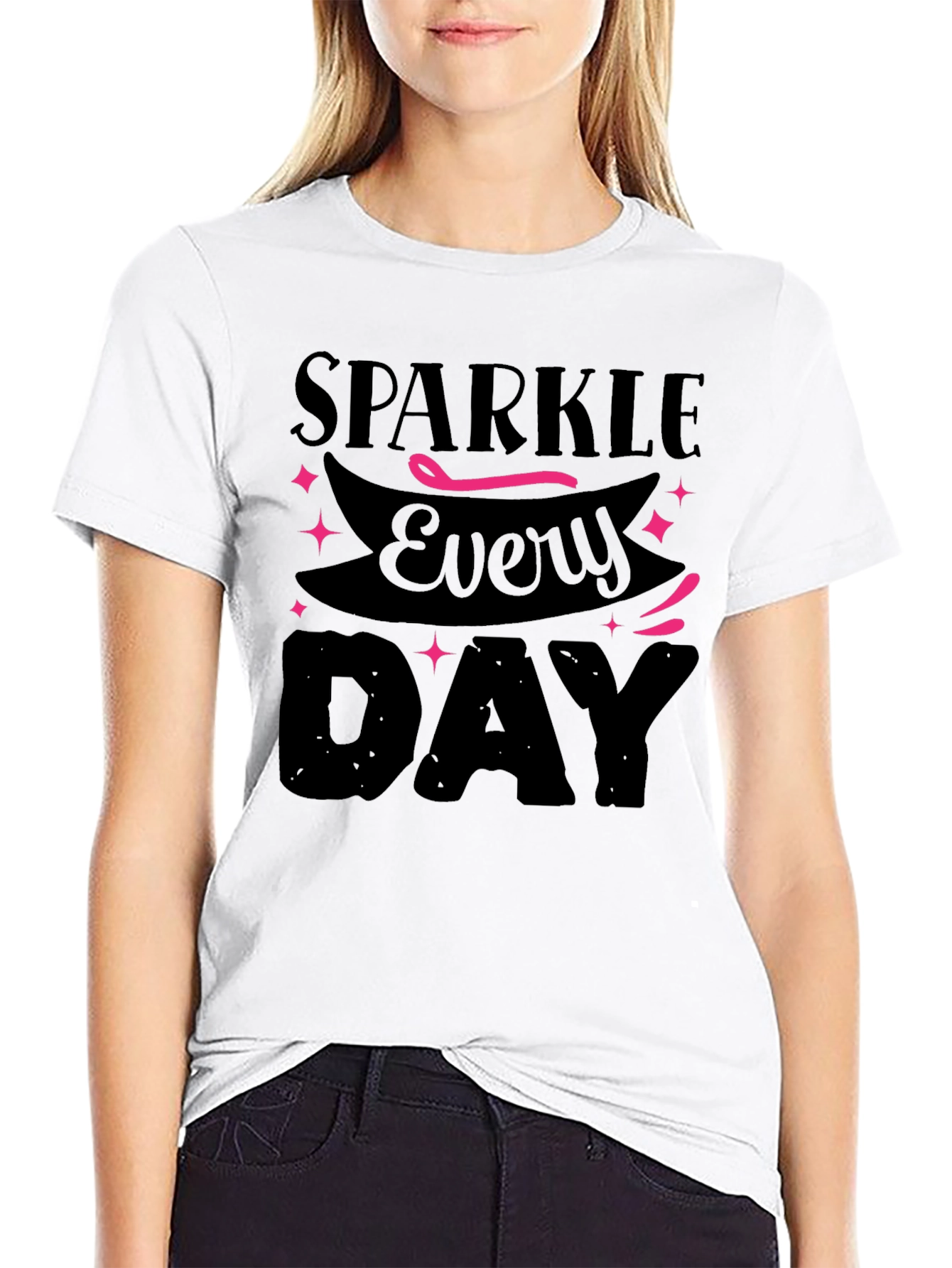 Sparkle Everyday Black T-Shirt