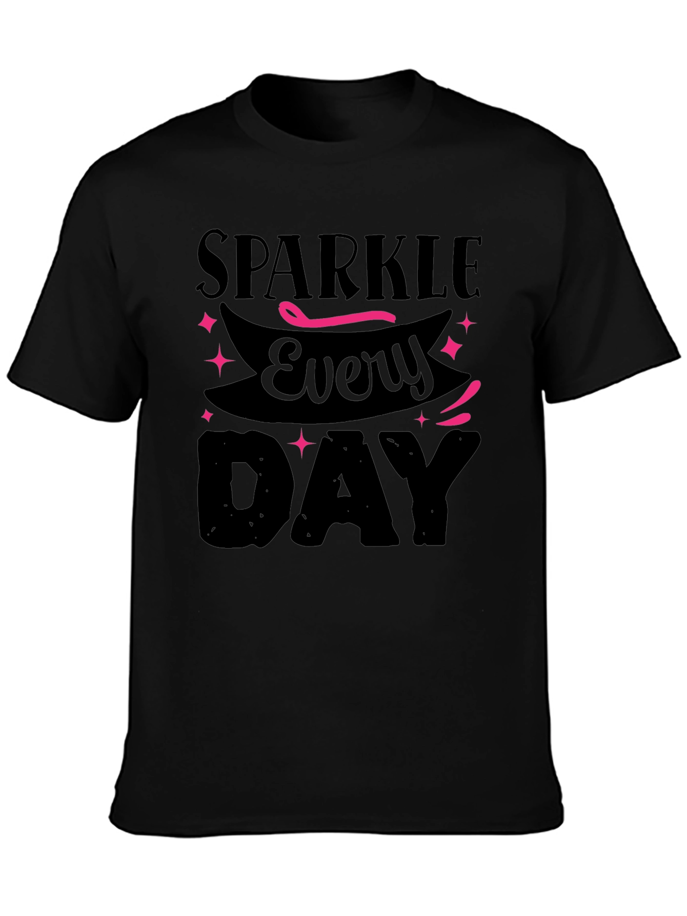 Sparkle Everyday Black T-Shirt