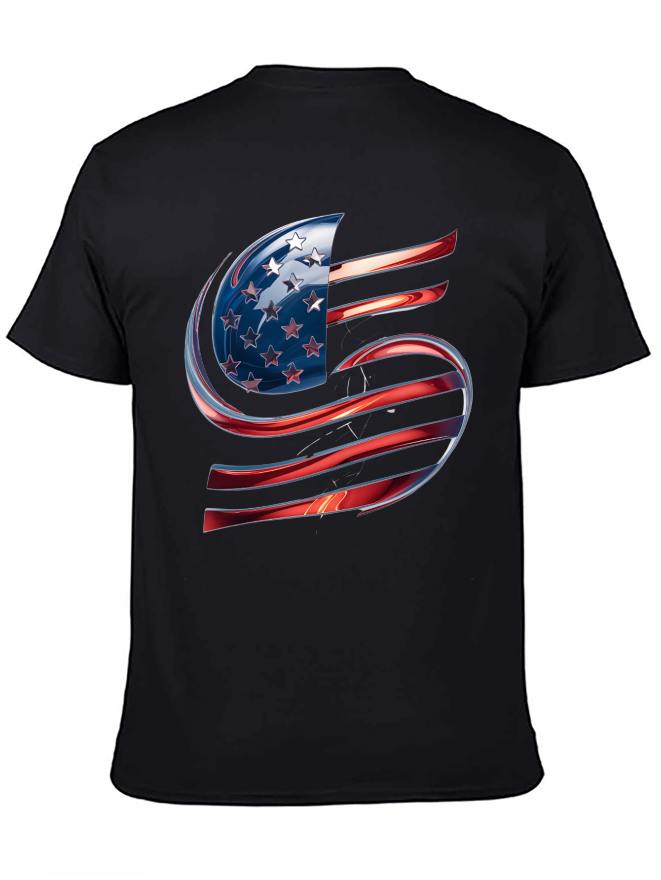 USA Flag Letter S T-Shirt Patriotic Design