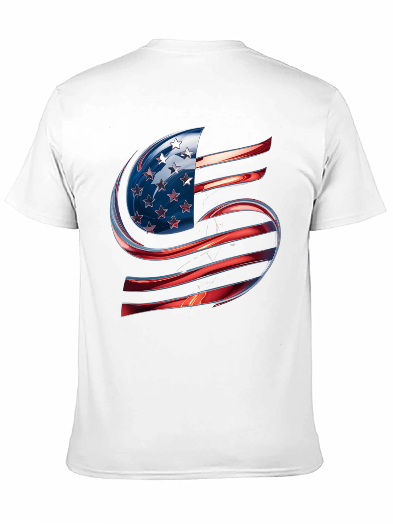 USA Flag Letter S T-Shirt Patriotic Design