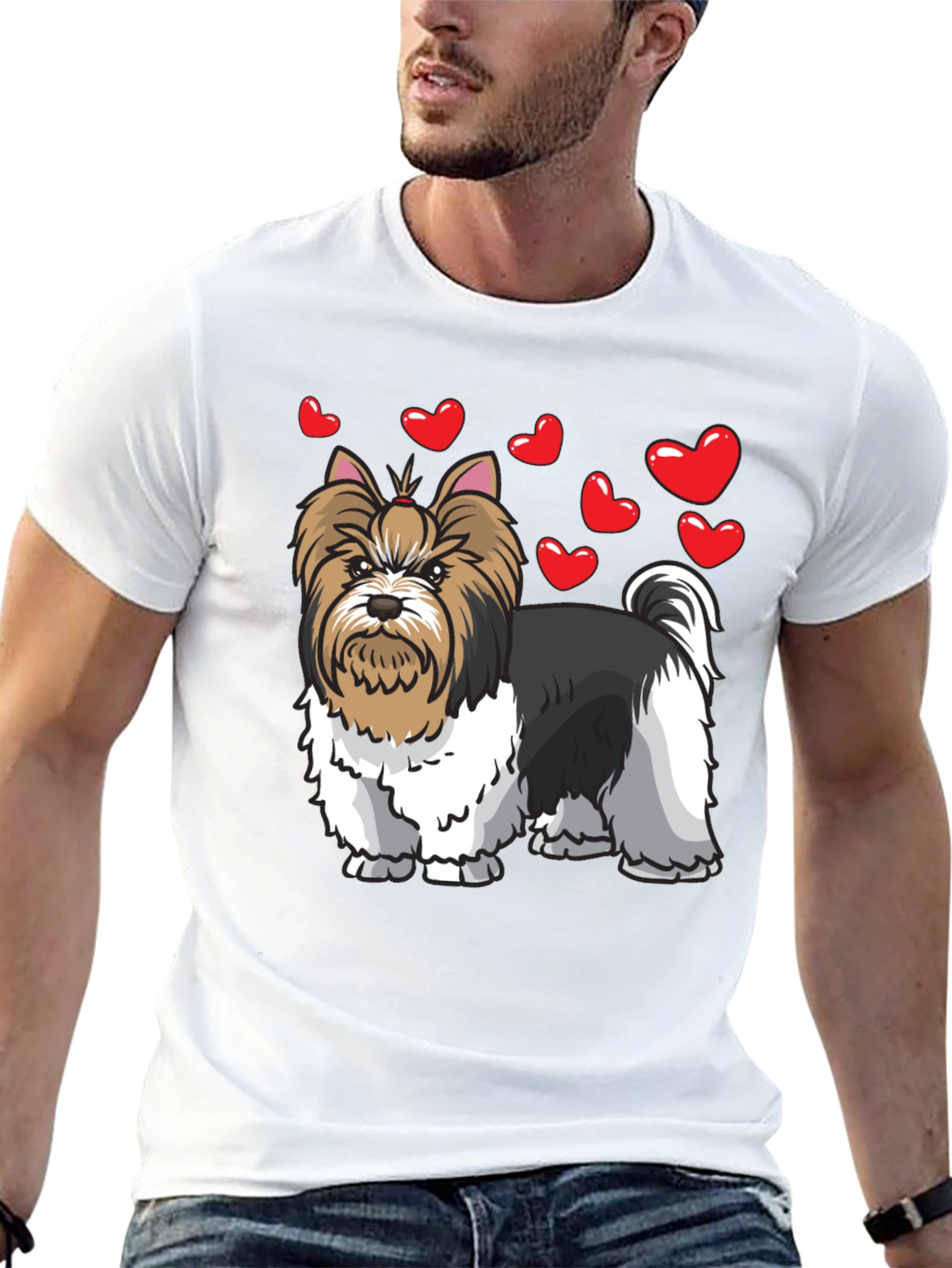 Dog Lovers Heart Shirt - Yorkie Terrier Tee