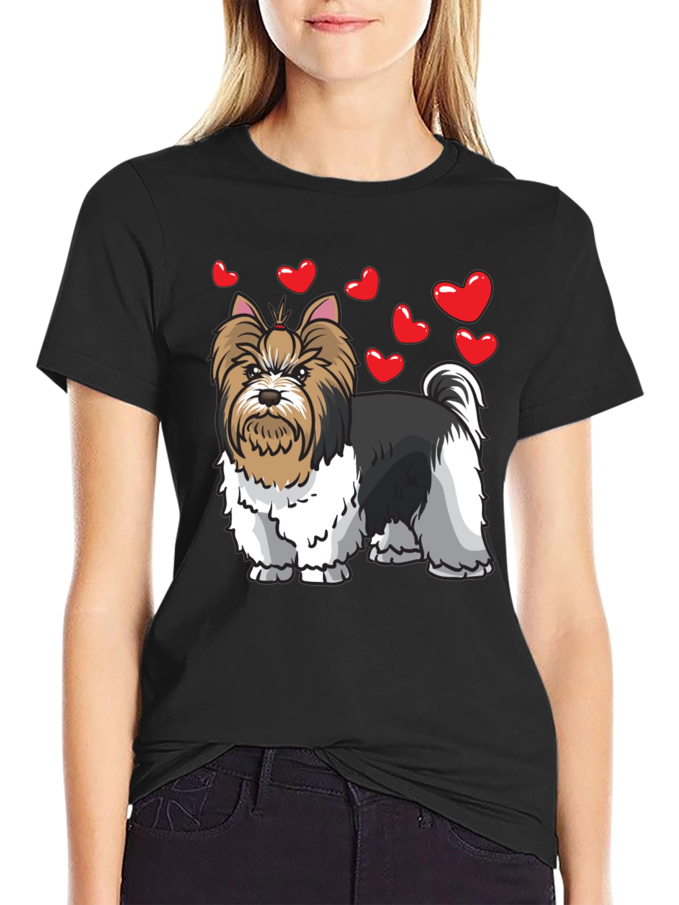 Dog Lovers Heart Shirt - Yorkie Terrier Tee