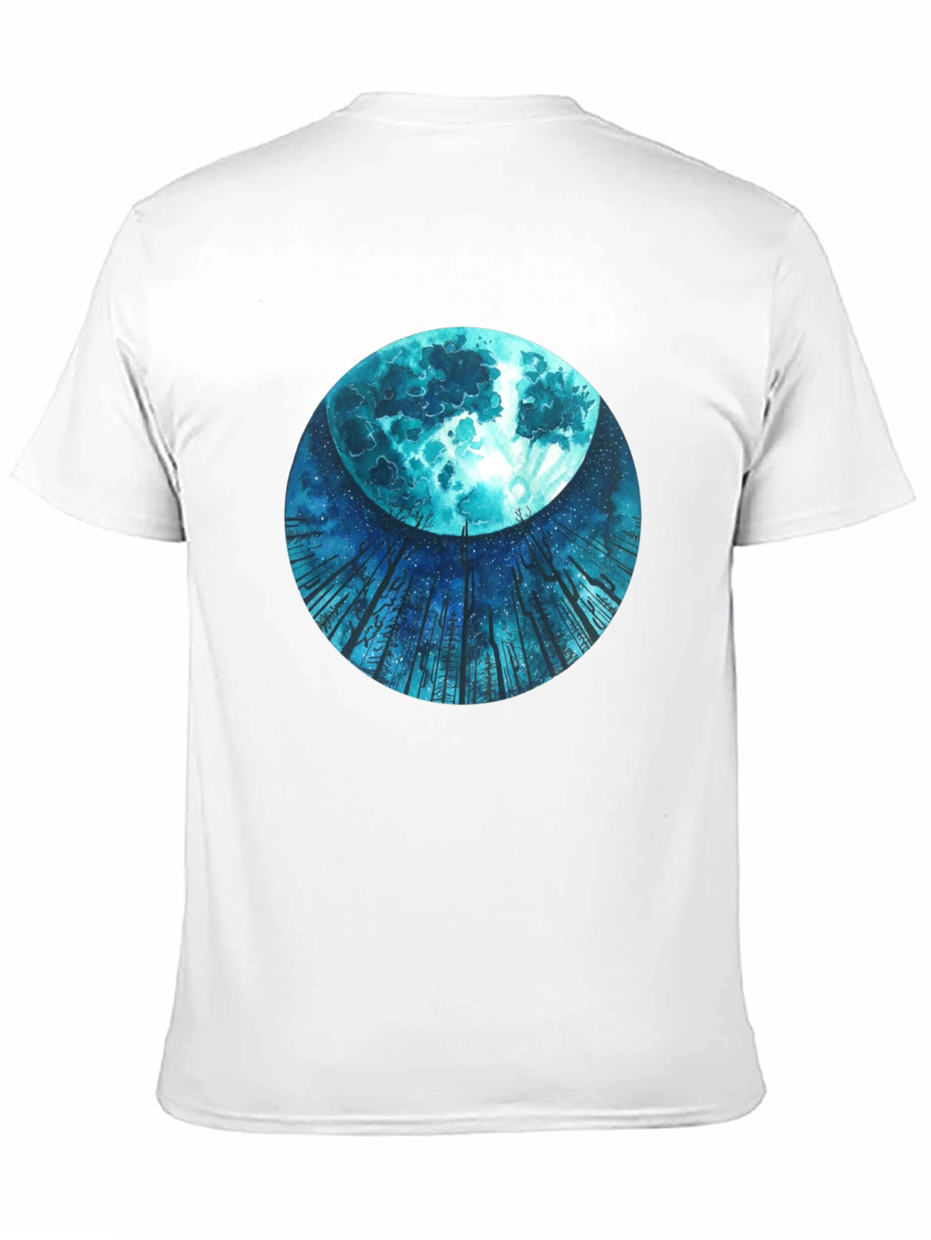 Mystic Moon Black Tee - Unique Graphic Print