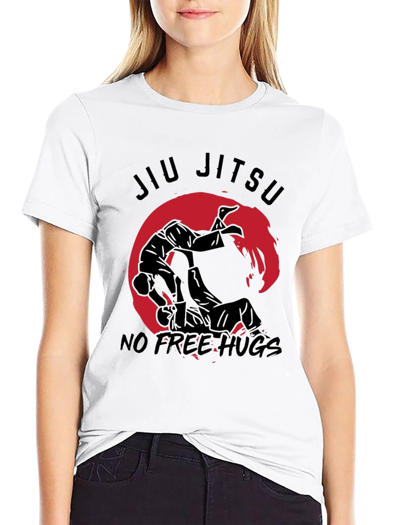 Jiu Jitsu No Free Hugs Black T-Shirt