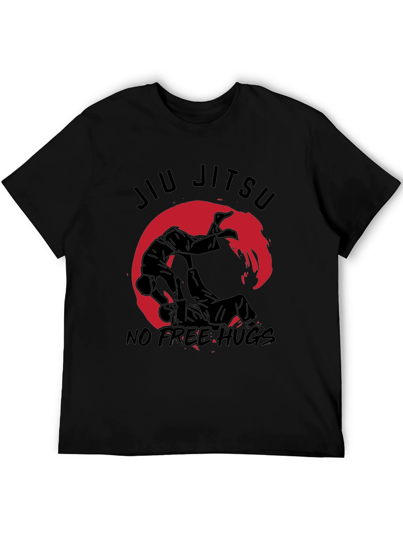 Jiu Jitsu No Free Hugs Black T-Shirt