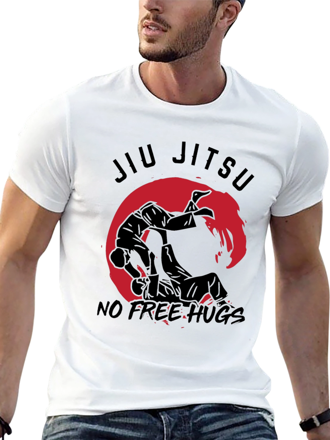 Jiu Jitsu No Free Hugs Black T-Shirt