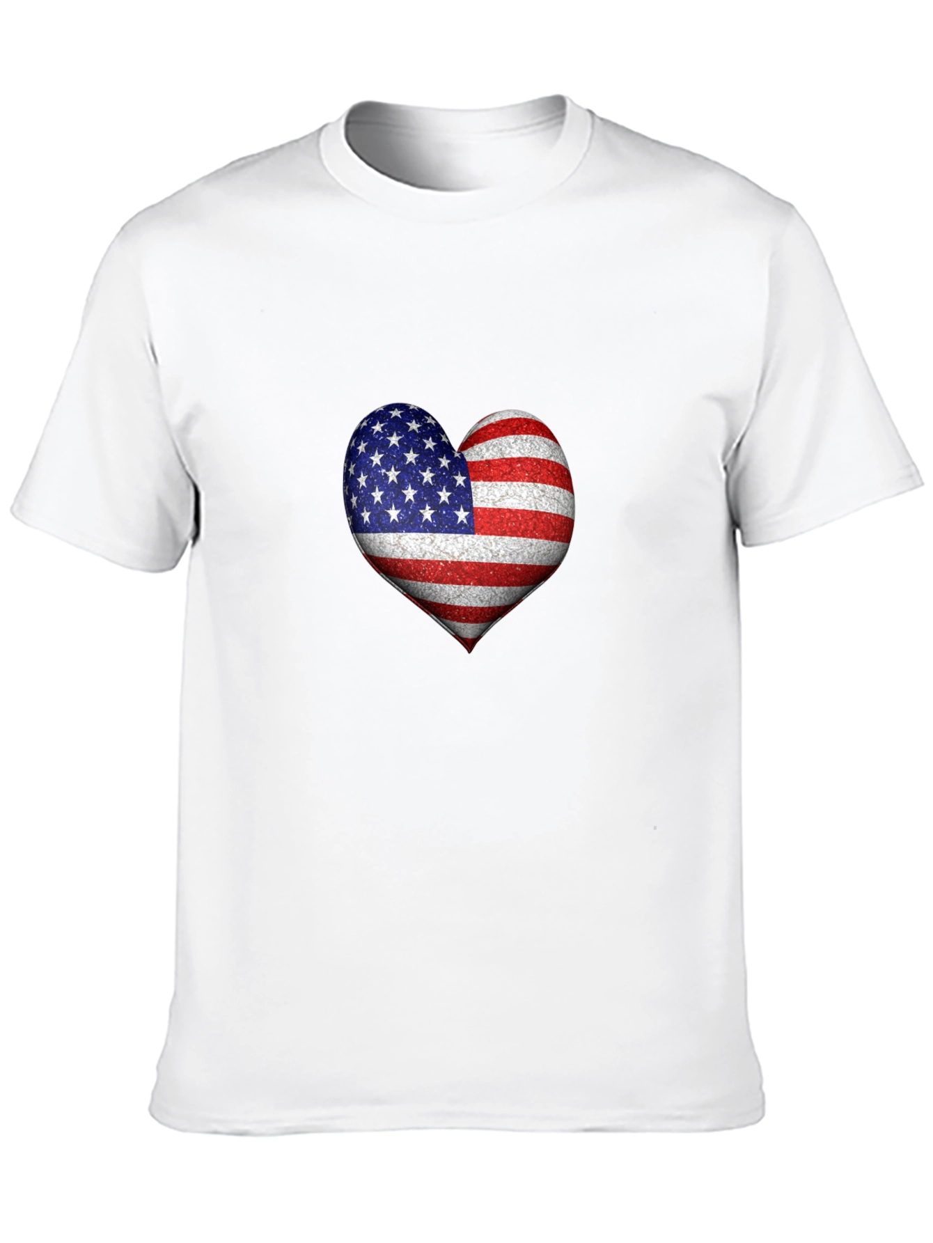 American Flag Heart Graphic T-Shirt