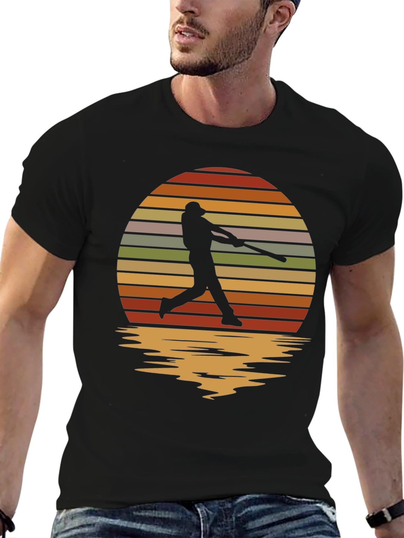 Baseball Silhouette Graphic Tee