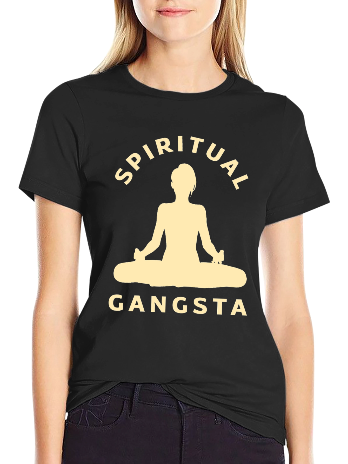 Spiritual Gangsta Black Graphic T-Shirt