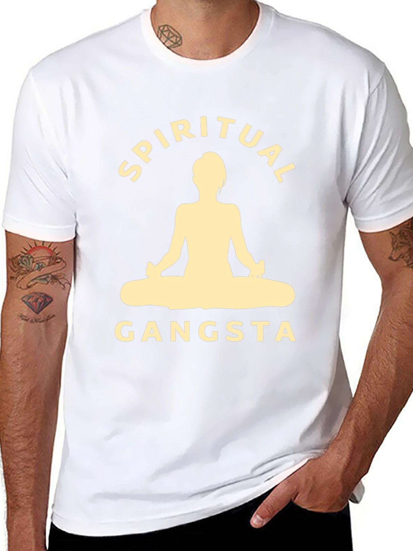 Spiritual Gangsta Black Graphic T-Shirt